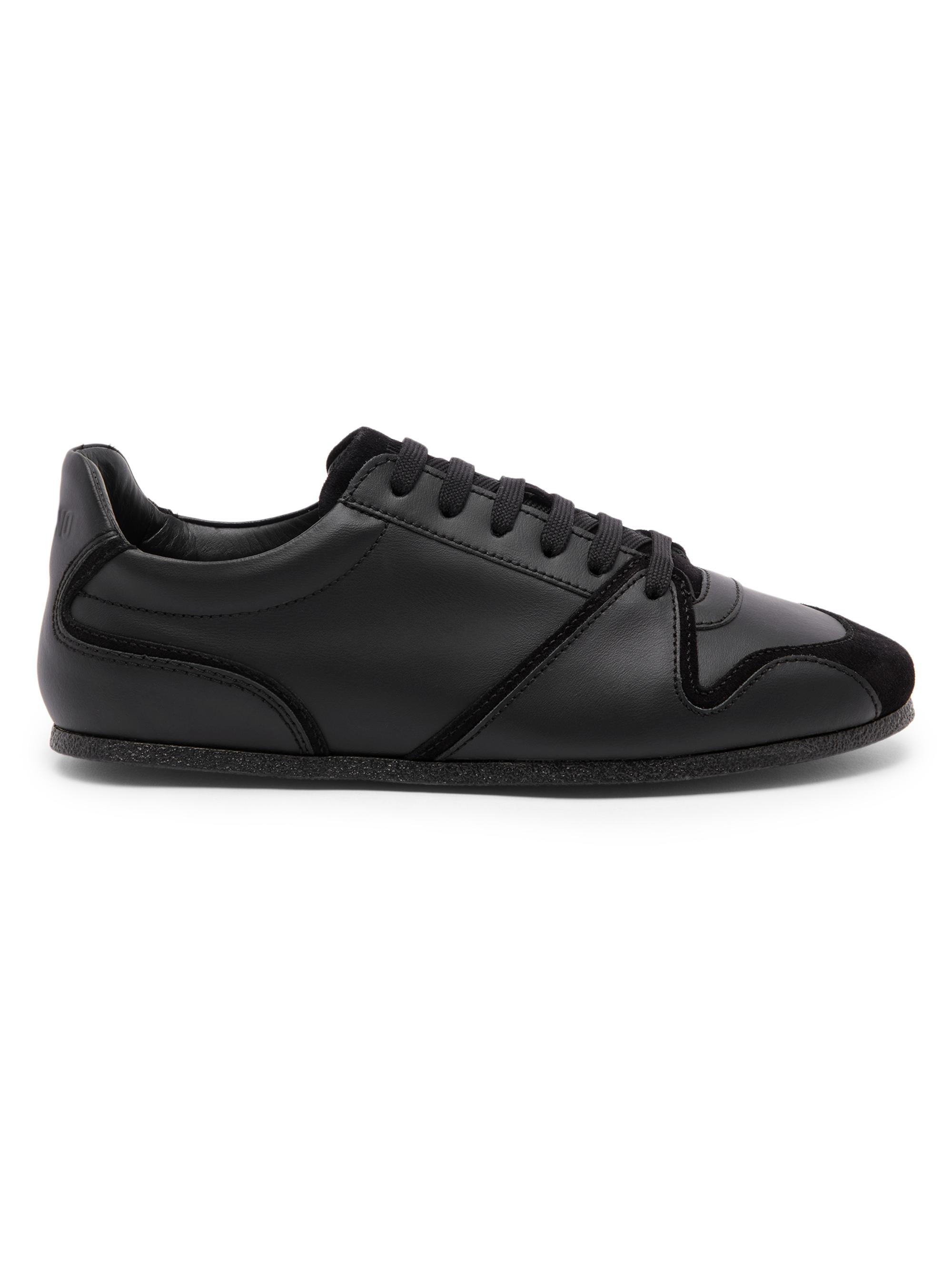 Giuseppe Zanotti Velvet & Leather Foldover Tongue Sneakers | Saks