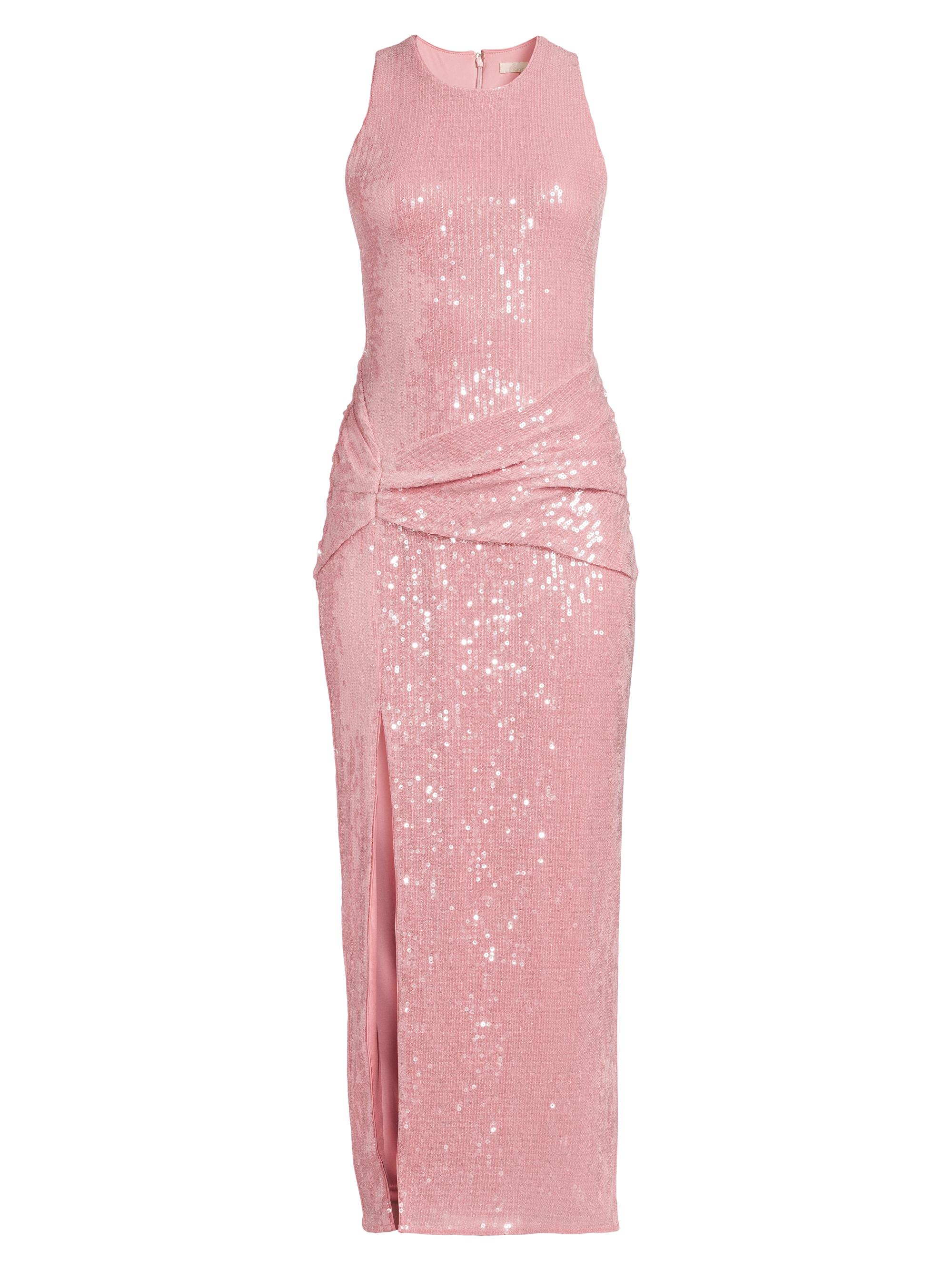 Hutch Women's Lumi Sequin Ruched Midi-Dress - Rose