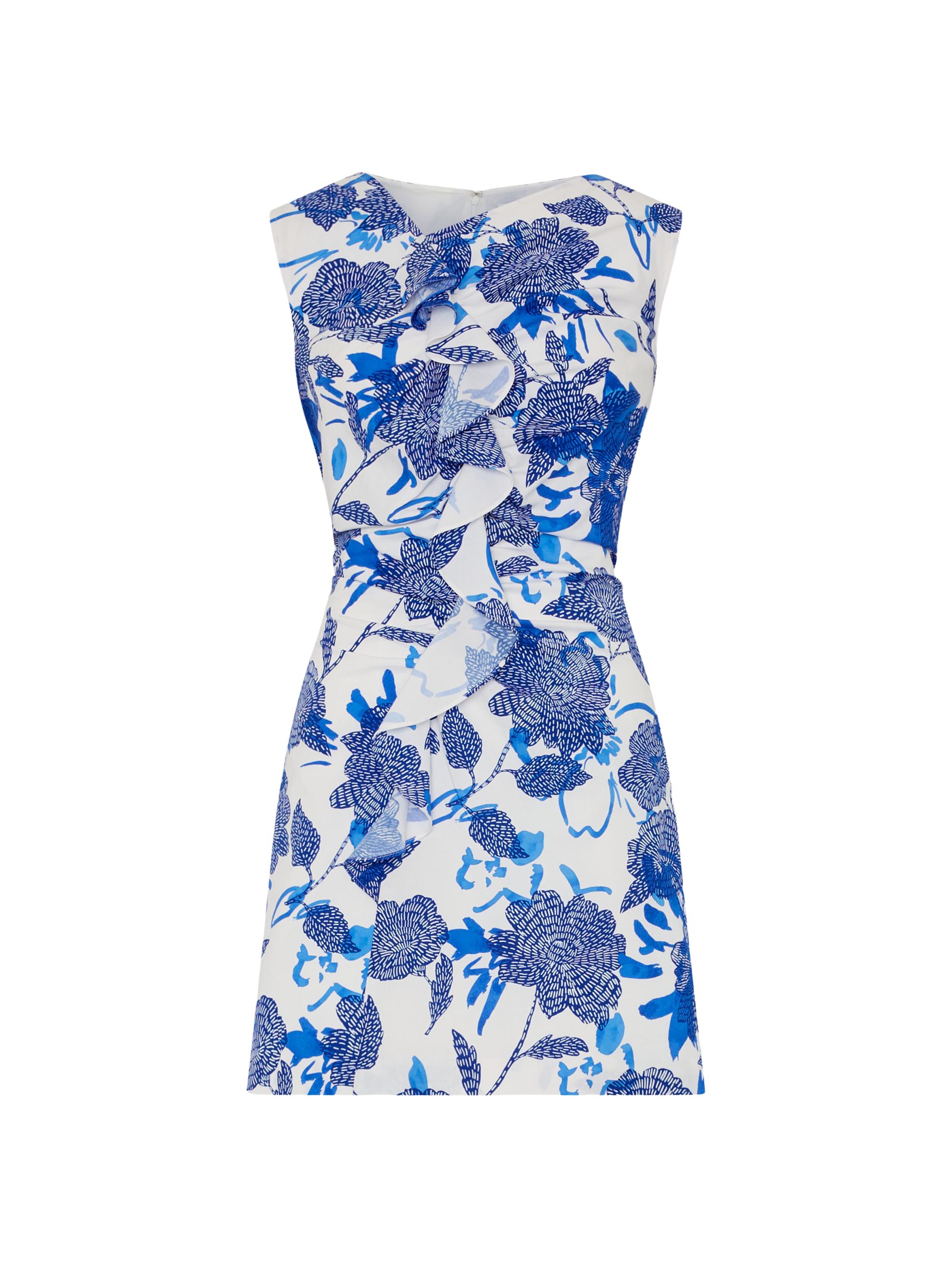 Milly Women's Novella Brushwork Floral Shift Dress - Blue Multi