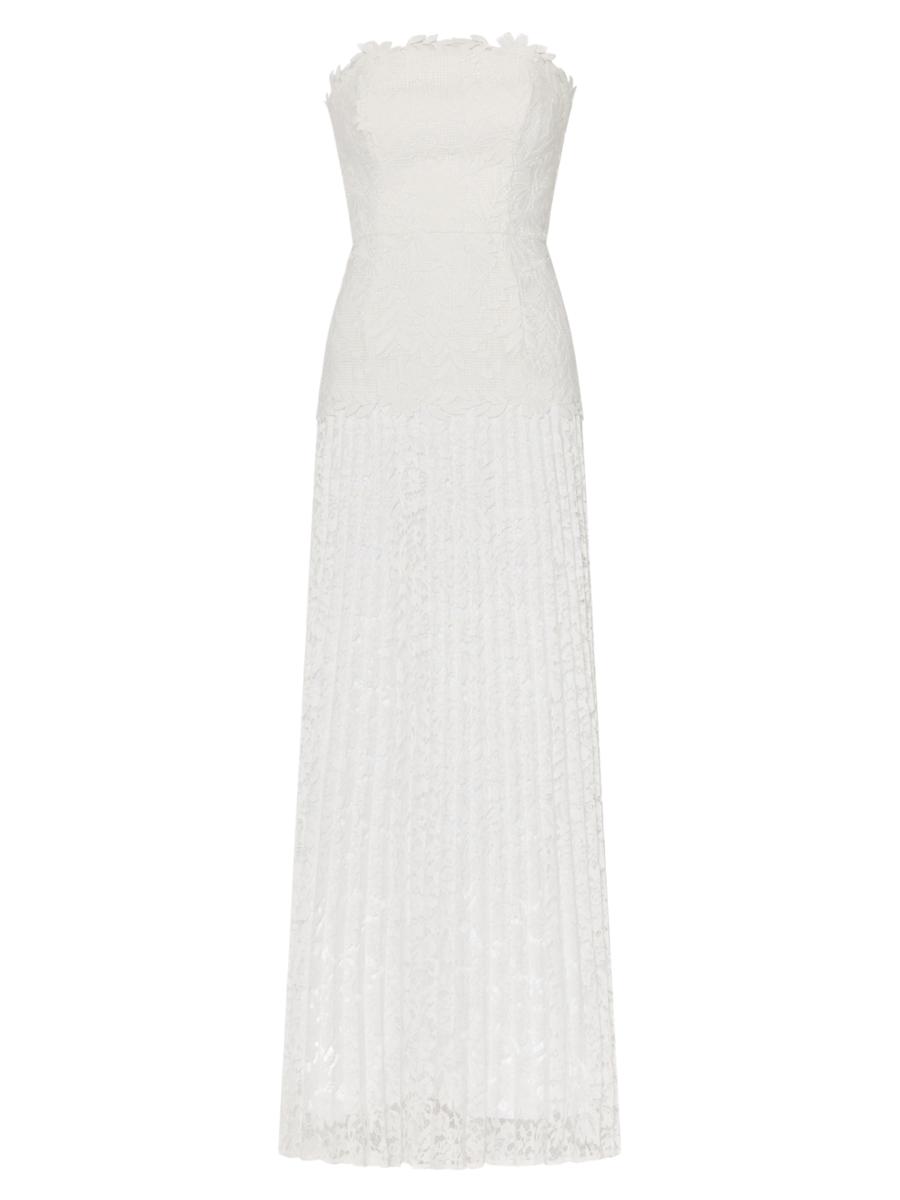 strapless open back dress Premium Pleated Lace Dress- Casual & Stylish | Melissa Collection – My  Denim Fashion main image 0