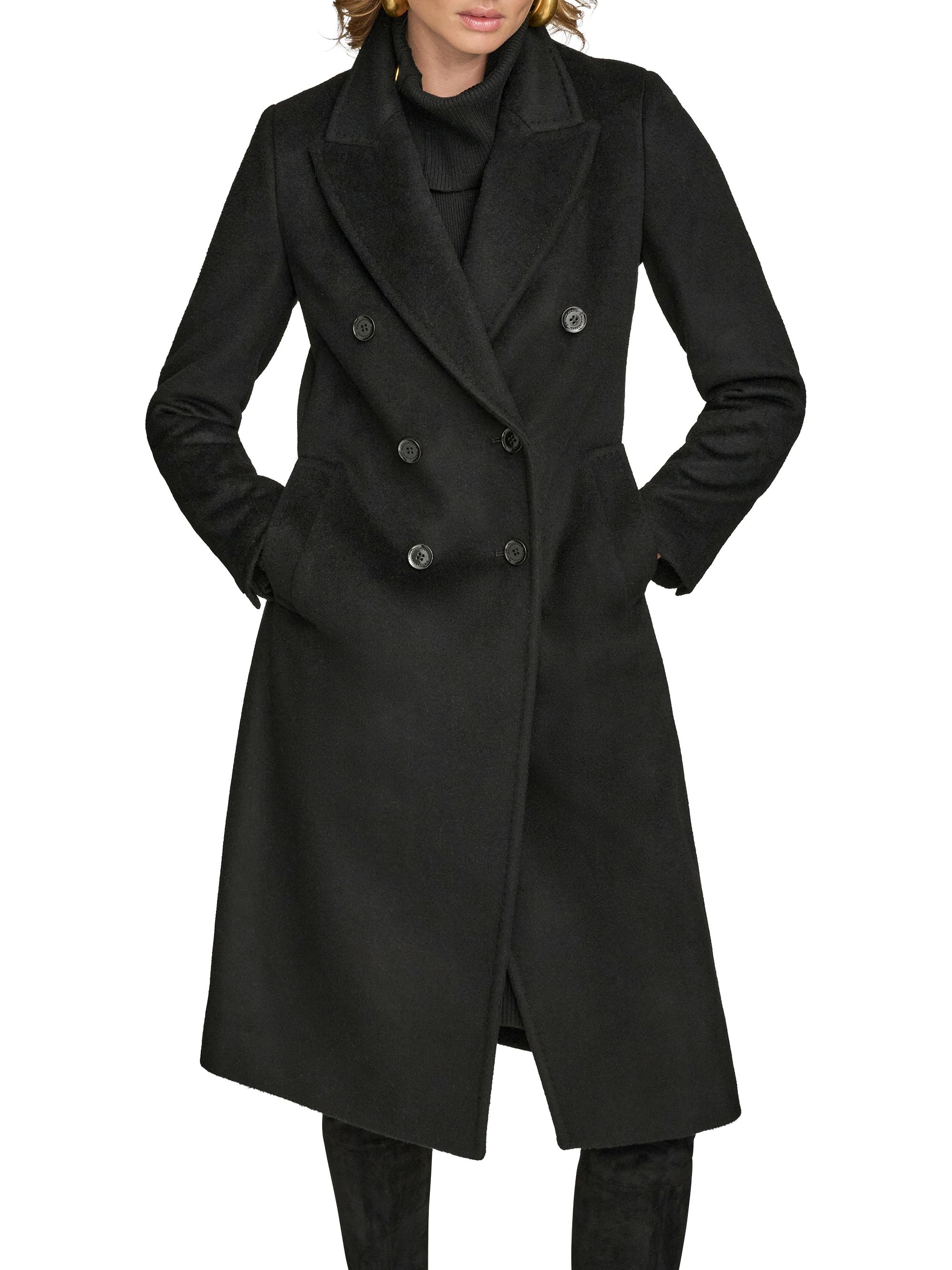 Donna Karan New York Wool-Blend Double-Breasted Reefer Coat | Saks