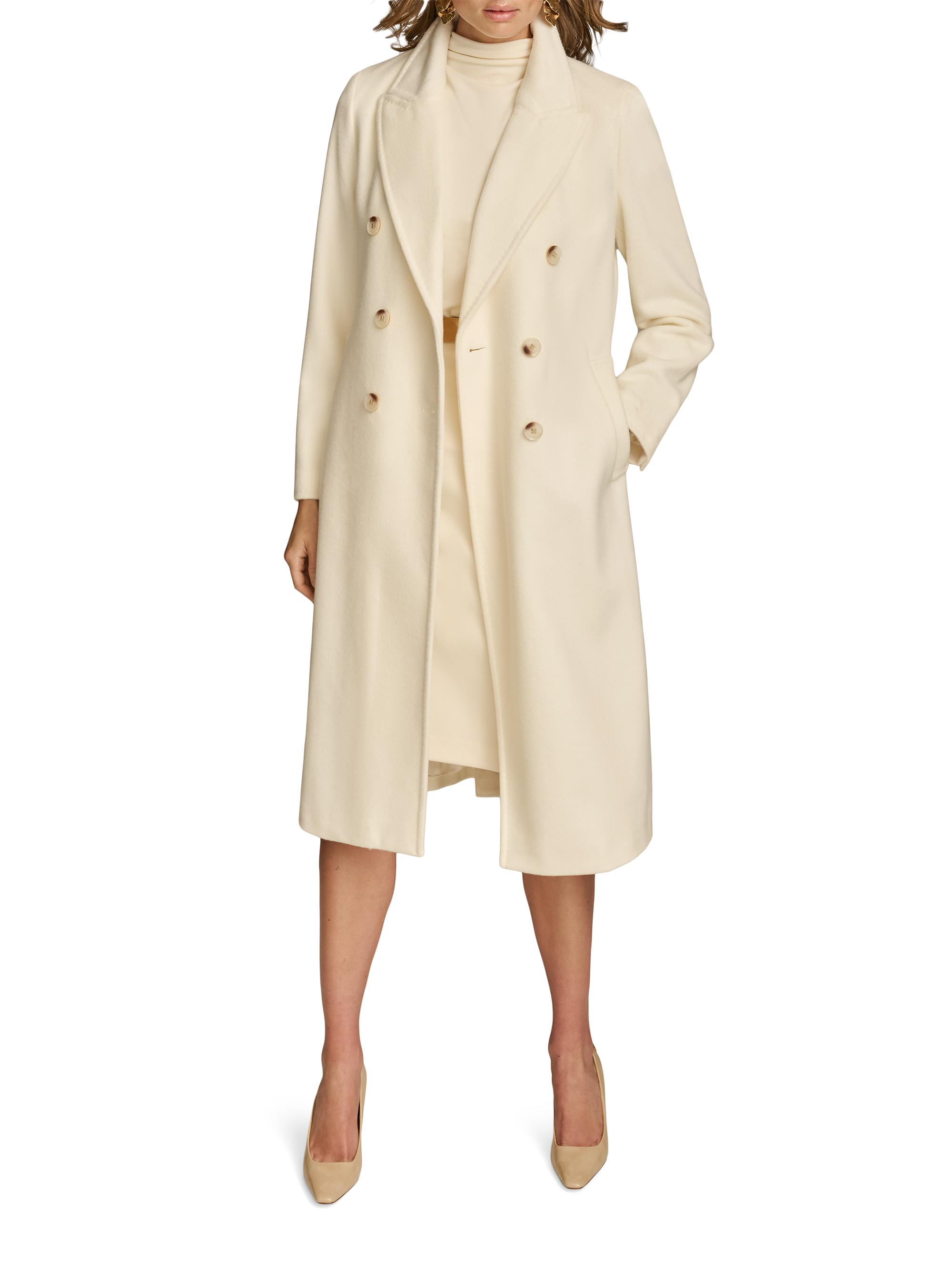 Donna Karan New York Women's Wool-Blend Double-Breasted Reefer Coat -