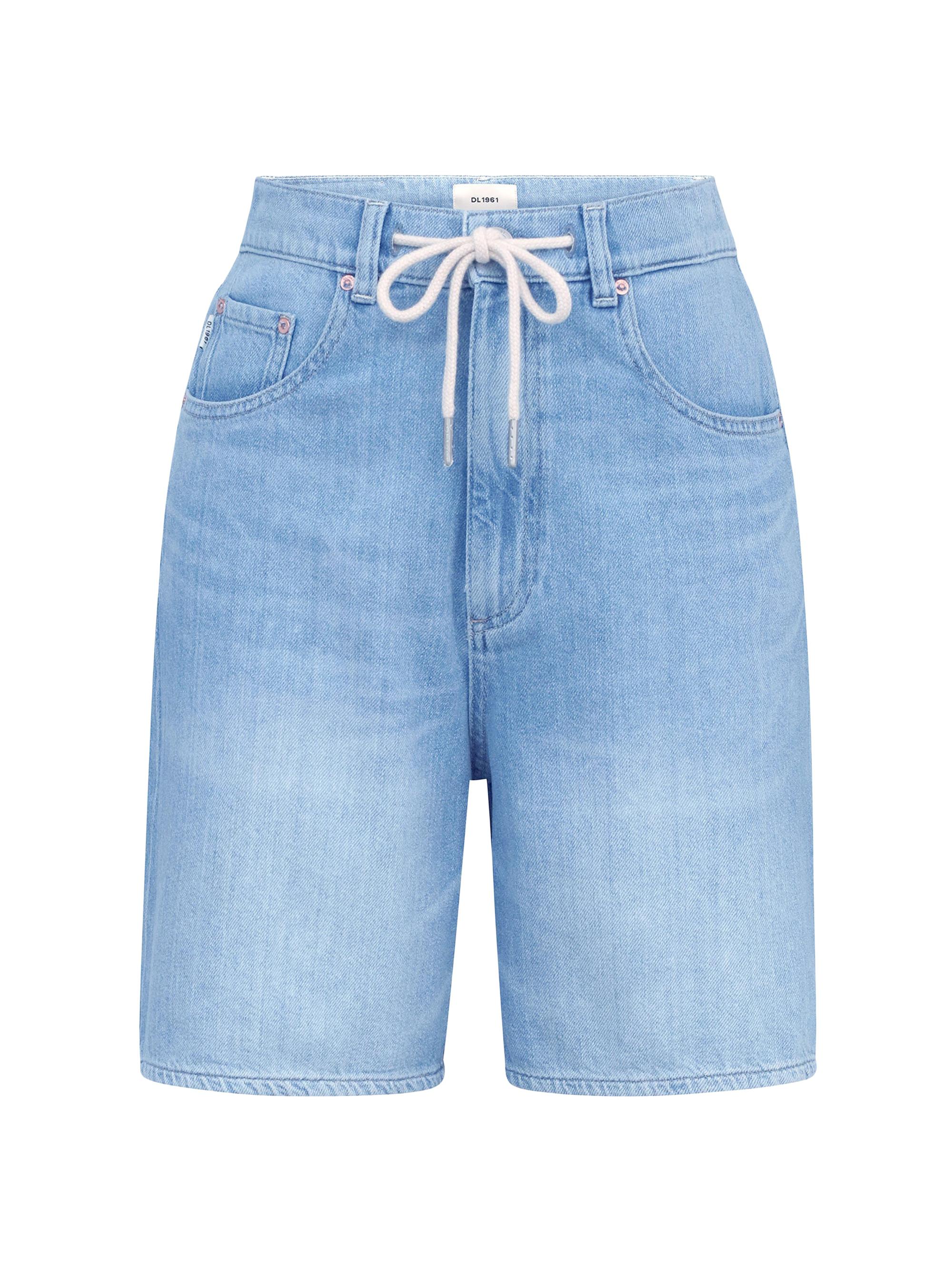 DL1961 Premium Denim Women's Taylor Aura High Rise Jean Shorts - Beachwave