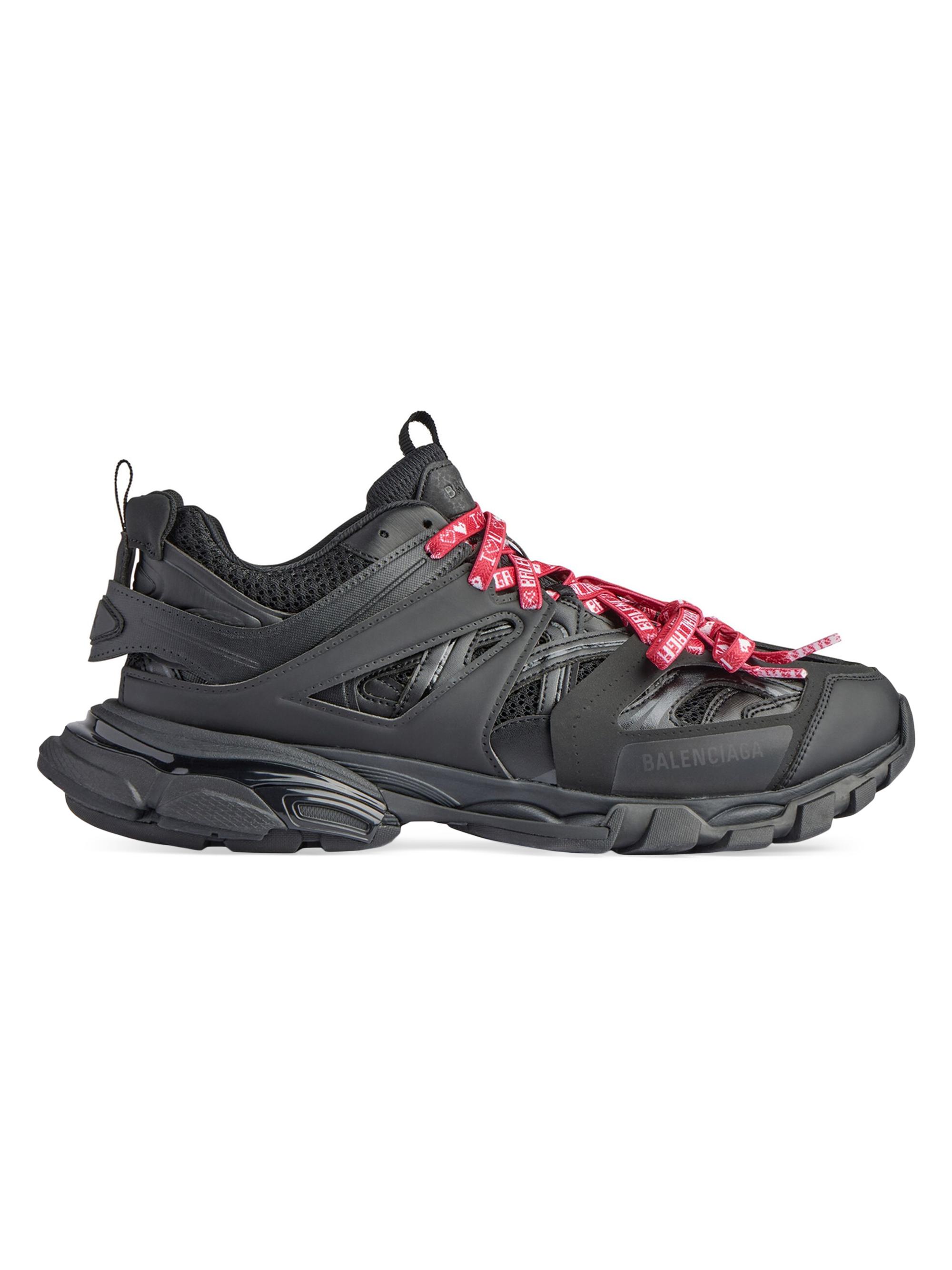 Balenciaga Men's Track Sneakers - Black Red