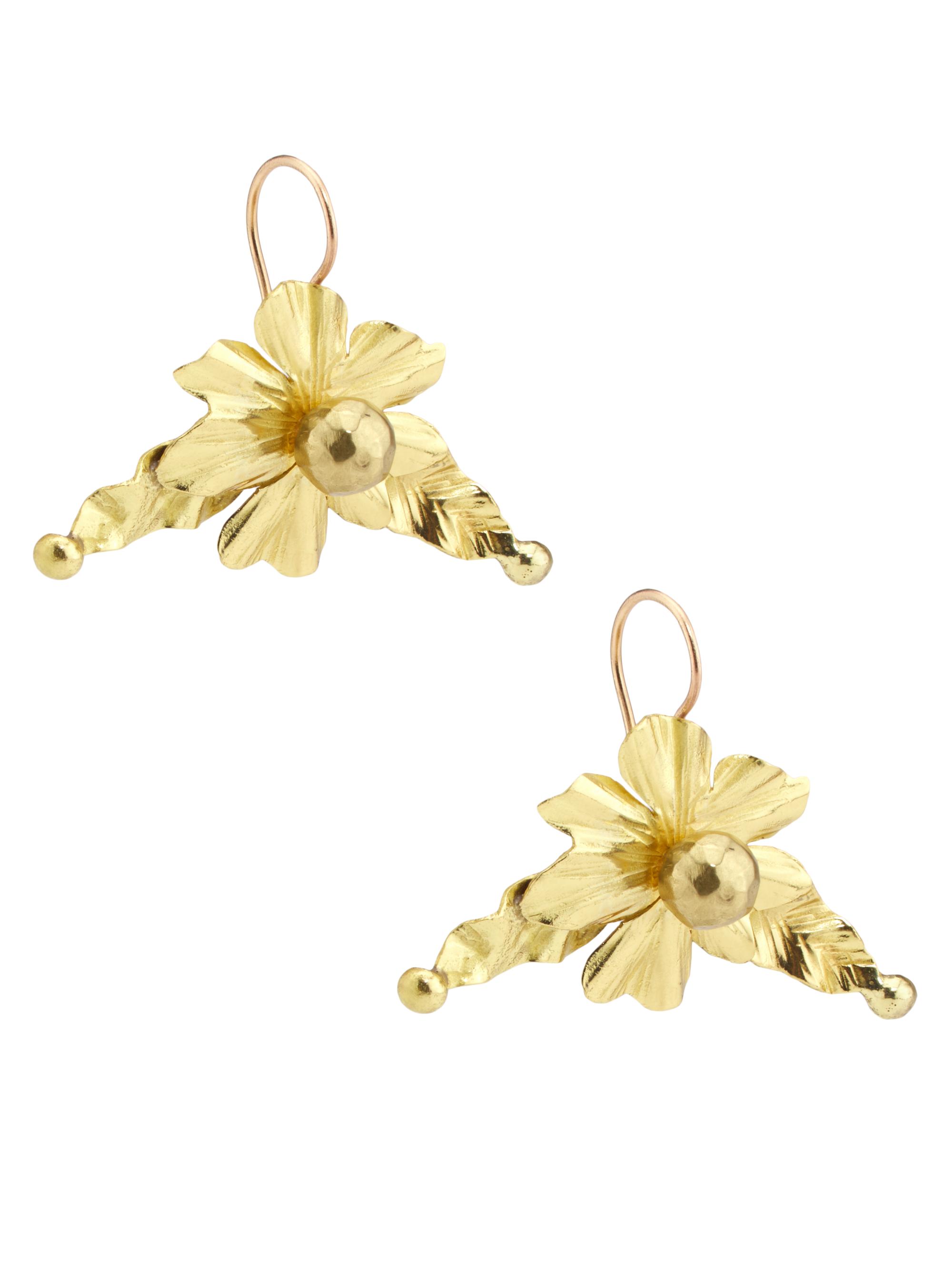 Ulla Johnson Women's Gaia Goldtone Flower Drop Earrings - Brass