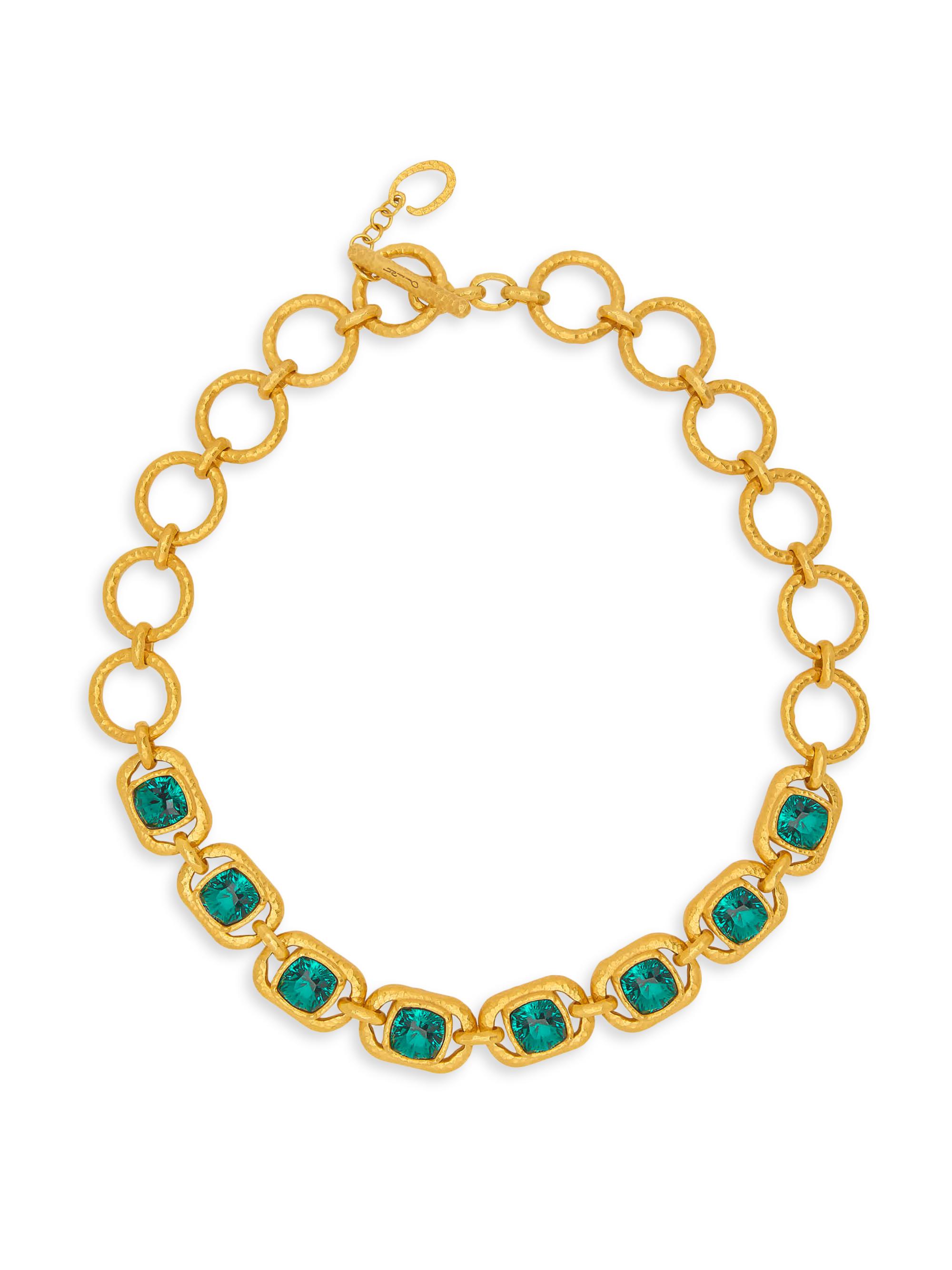 Oscar de la Renta Women's 24K-Gold-Plated Brass & Glass Crystal Necklace - Crystal
