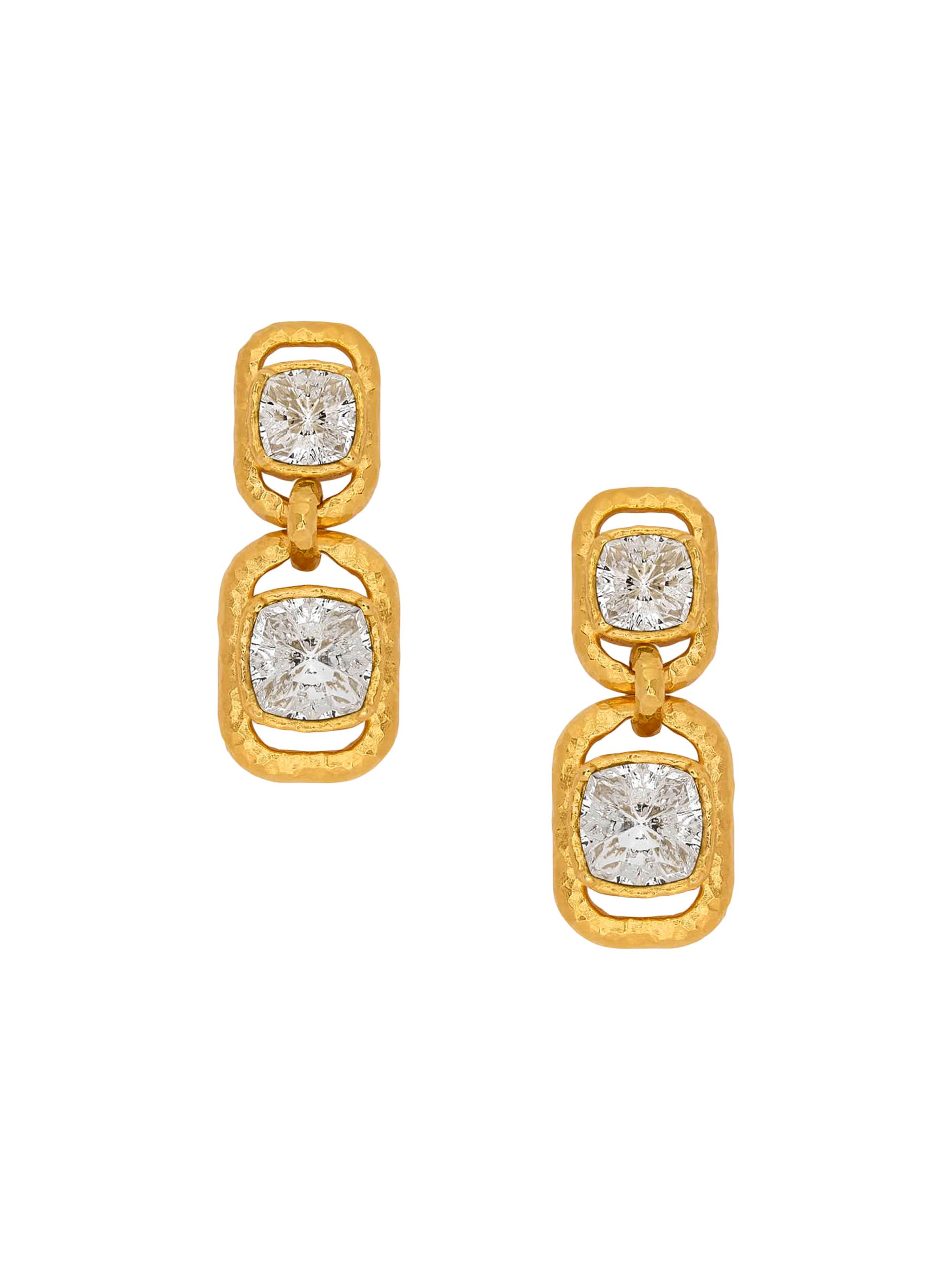 Oscar de la Renta Women's 24K-Gold-Plated Brass & Glass Crystal Double Drop Earrings - Crystal