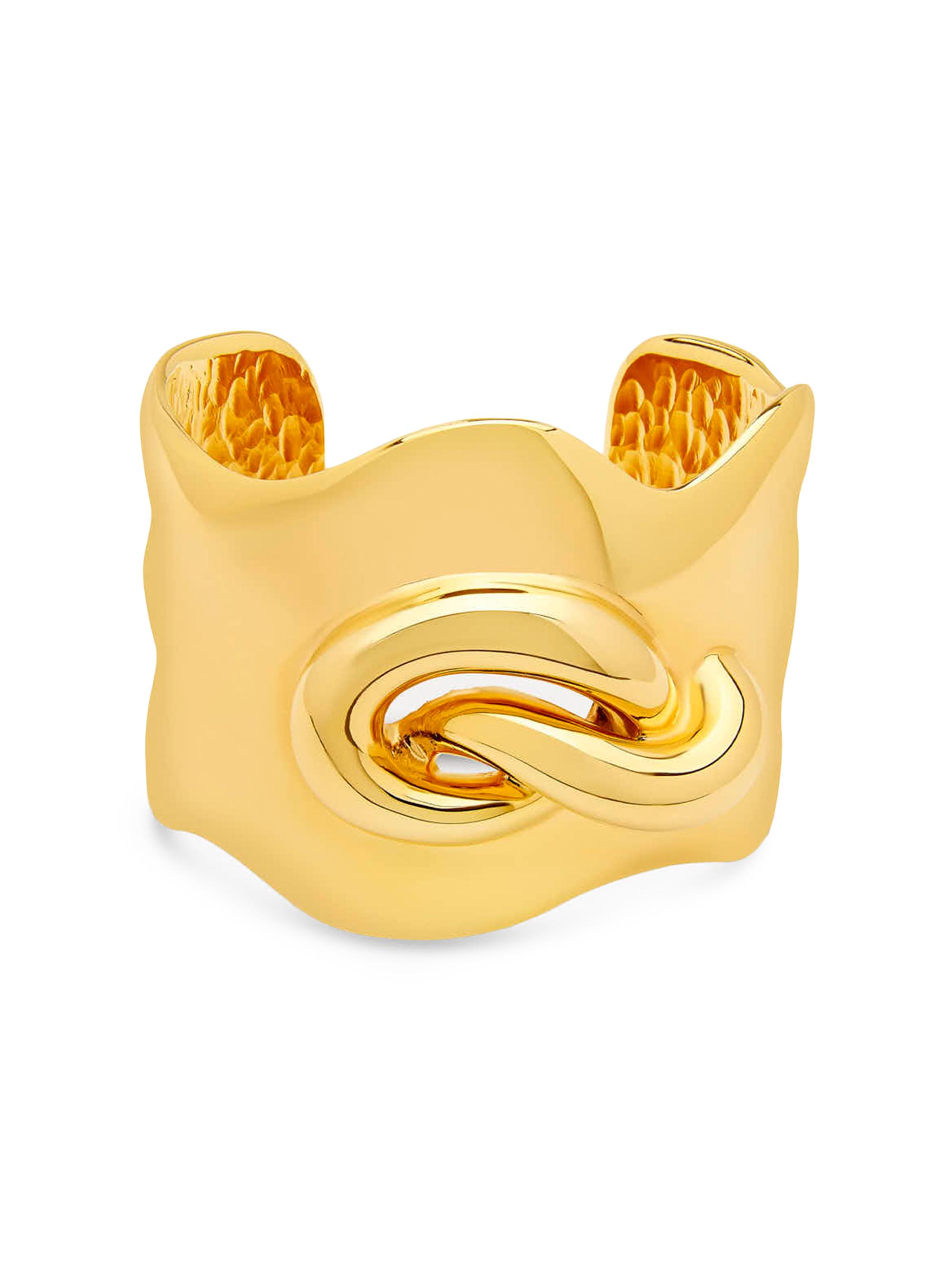 Oscar de la Renta Women's 24K-Gold-Plated Brass Twisted Knot Cuff - Gold