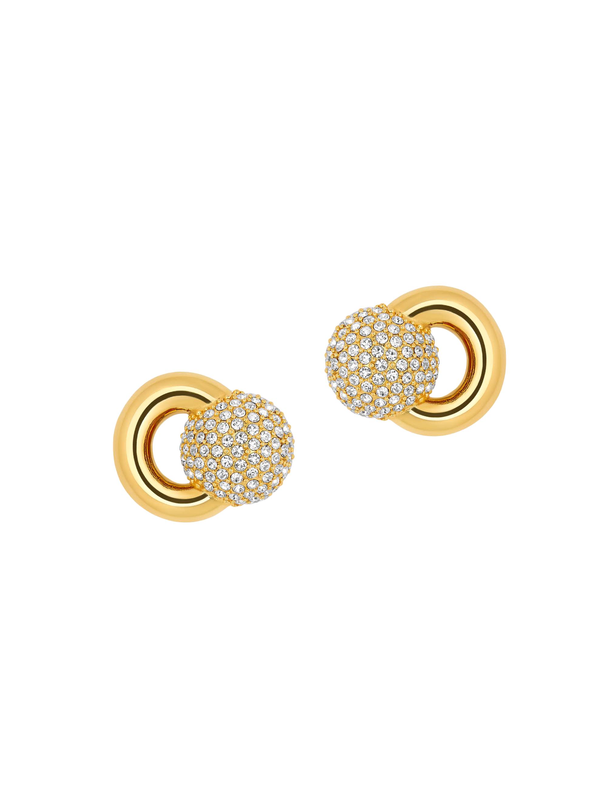 Oscar de la Renta Women's 24K-Gold-Plated Brass & Rhinestone Stud Earrings - Crystal