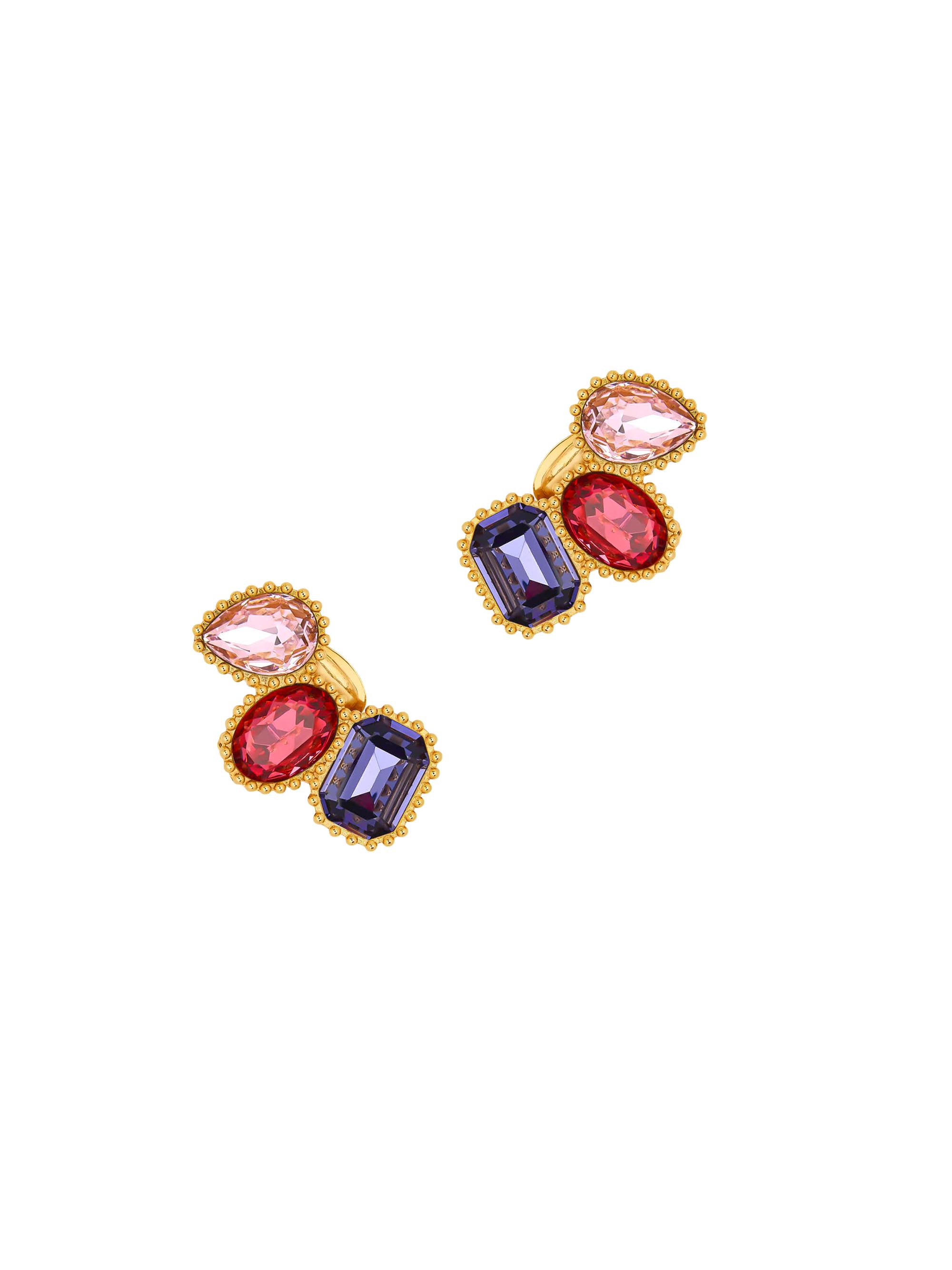 Oscar de la Renta Women's 24K-Gold-Plated Brass & Glass Crystal Ear Cuff - Pink Multi