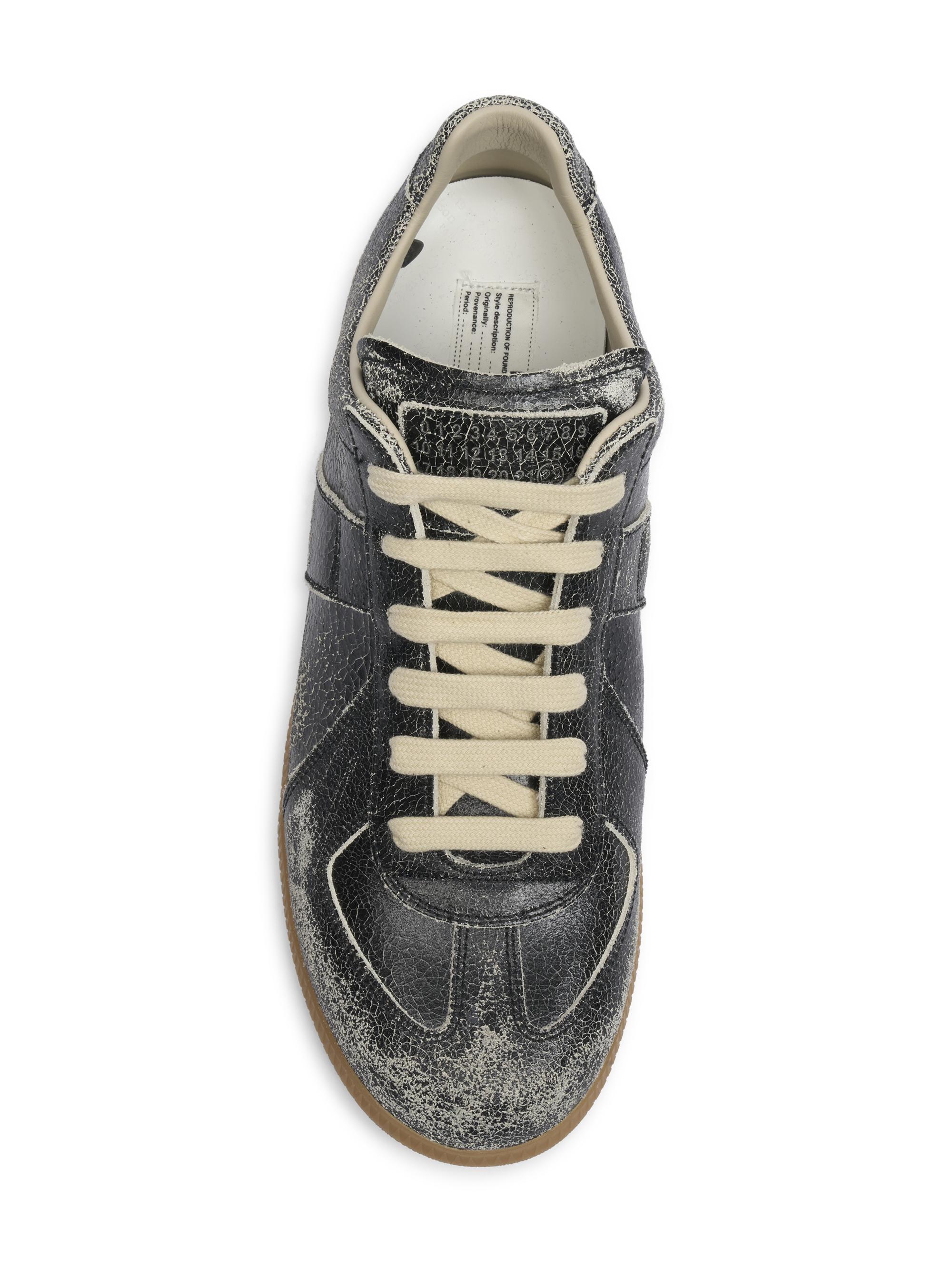 Maison Margiela Replica Distressed Leather Sneakers | Saks Fifth