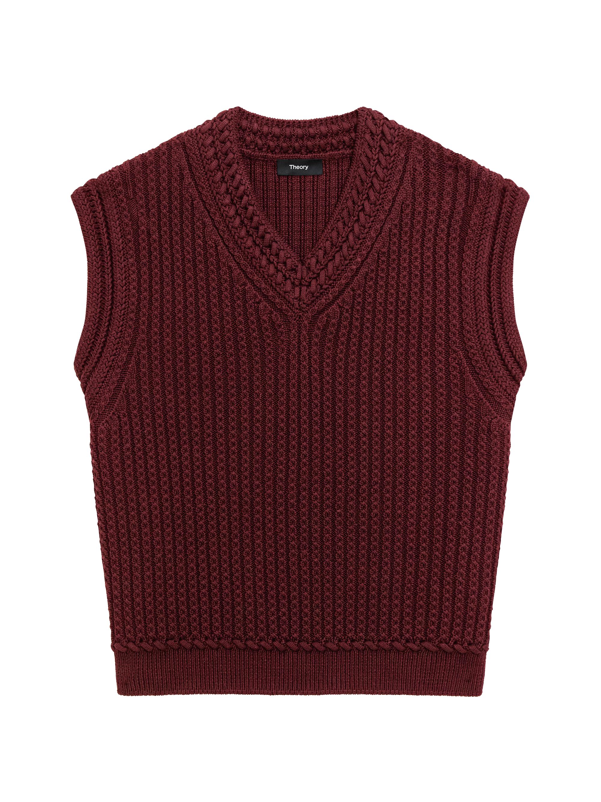Theory Textured Cotton Vest | Saks Fifth Avenue