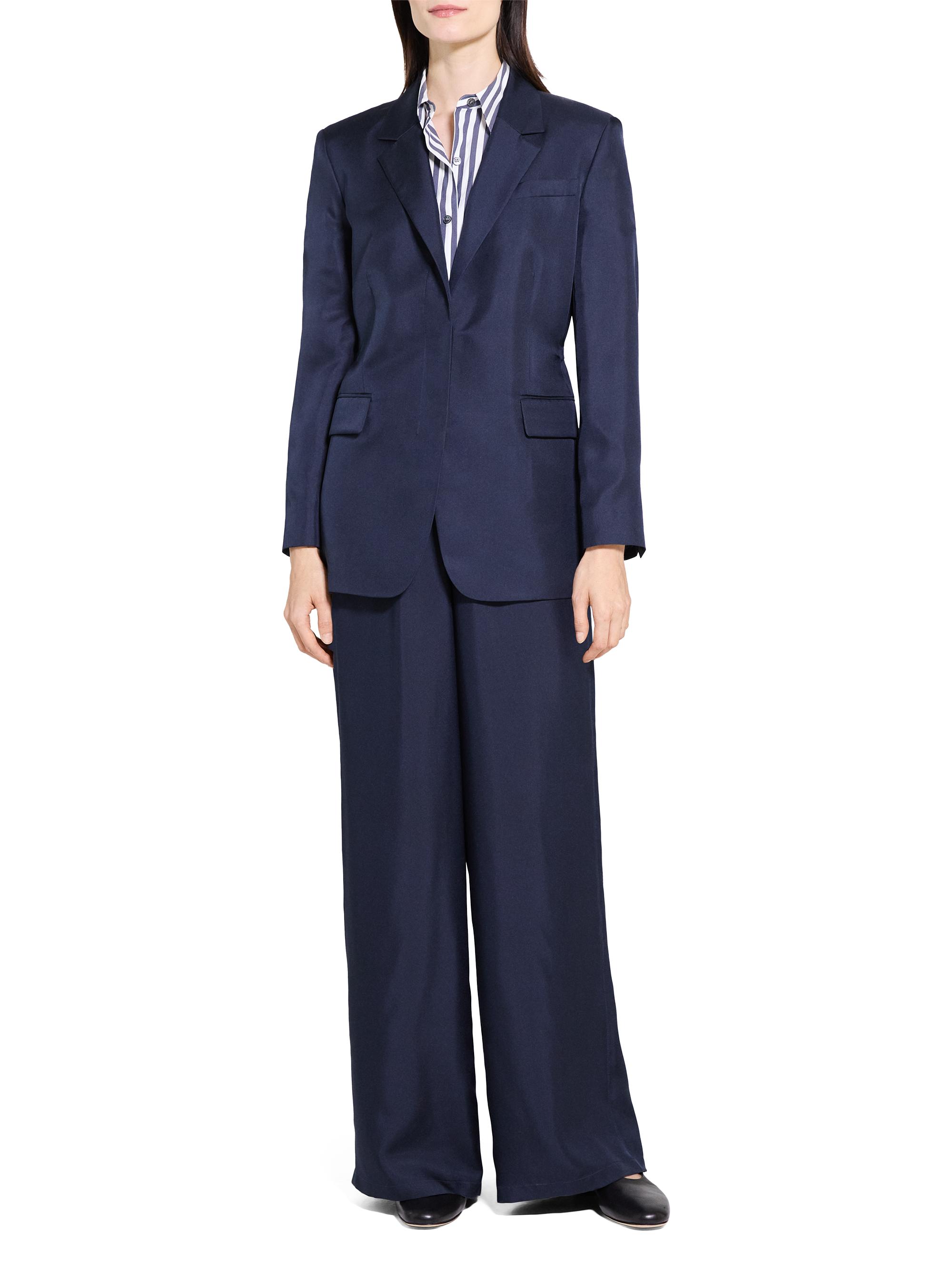 【25FW】Theory　Mod Silk Twill　シンチジャケット　濃紺 Theory Oversized Cinch Waist Blazer | Shopbop