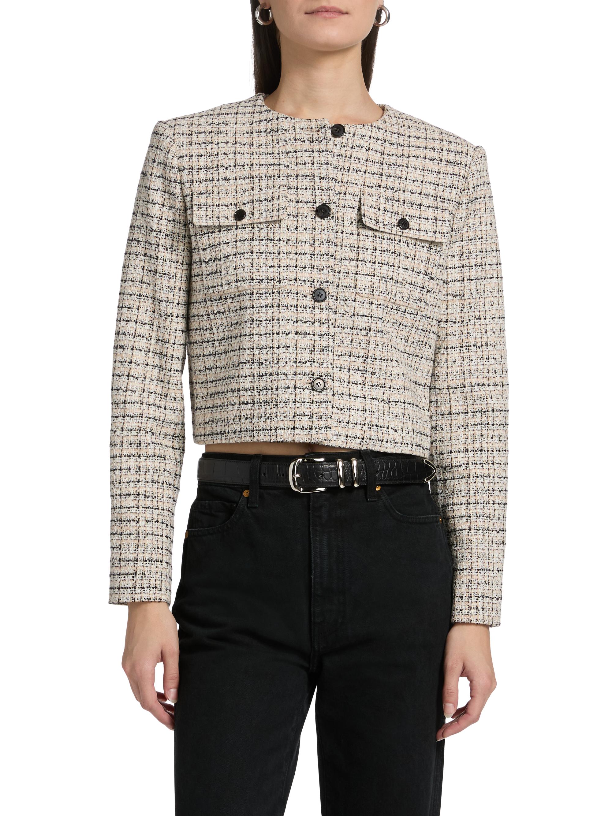 Theory Pocket Cardigan Tweed Jacket | Saks Fifth Avenue