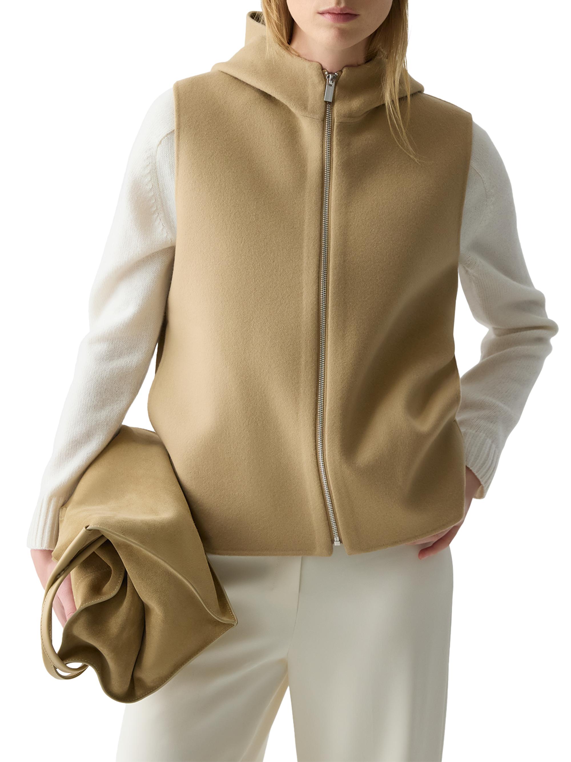 Theory High Collared Wool & Cashmere Vest | Saks Fifth Avenue