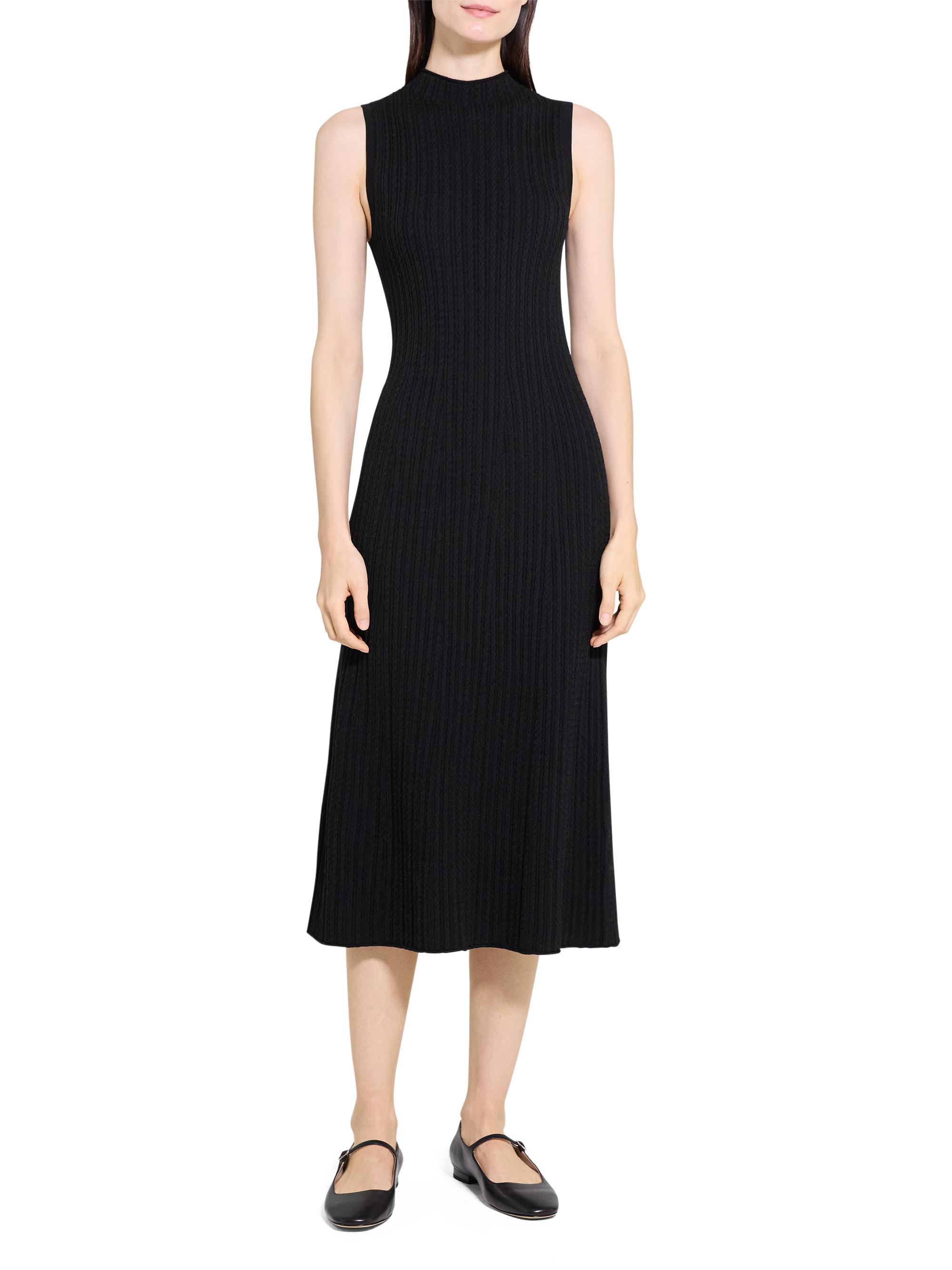 Theory Cable-Knit Wool-Blend Fit & Flare Midi-Dress | Saks Fifth