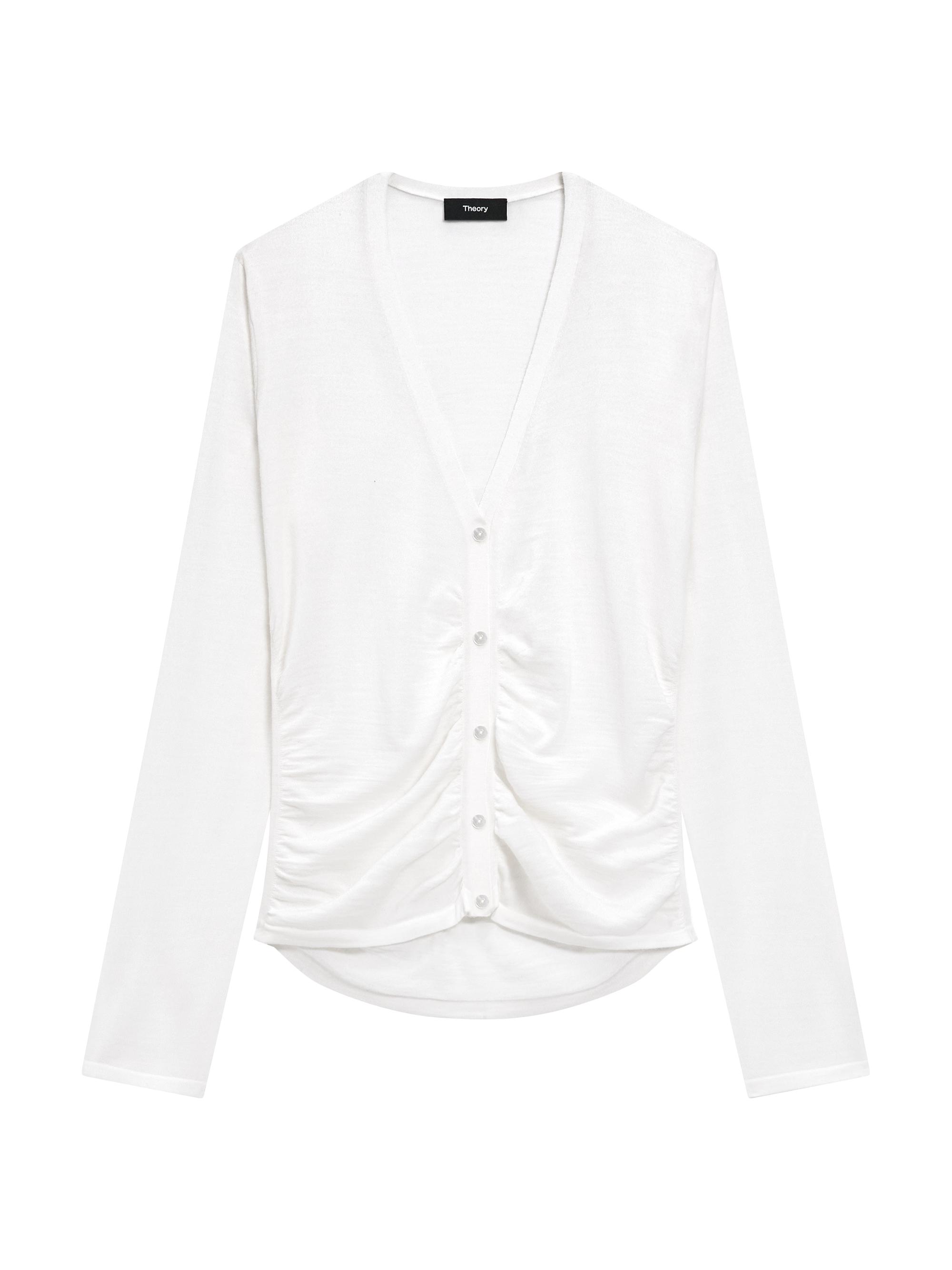 Theory Wide-Ribbed Wool Cardigan | Saks Fifth Avenue