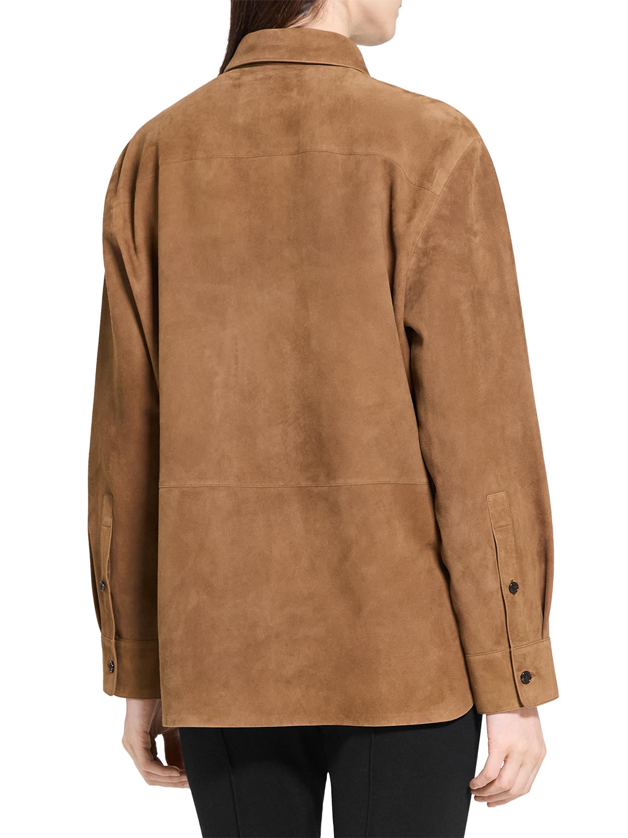 Theory Classic Menswear Leather Shirt | Saks Fifth Avenue
