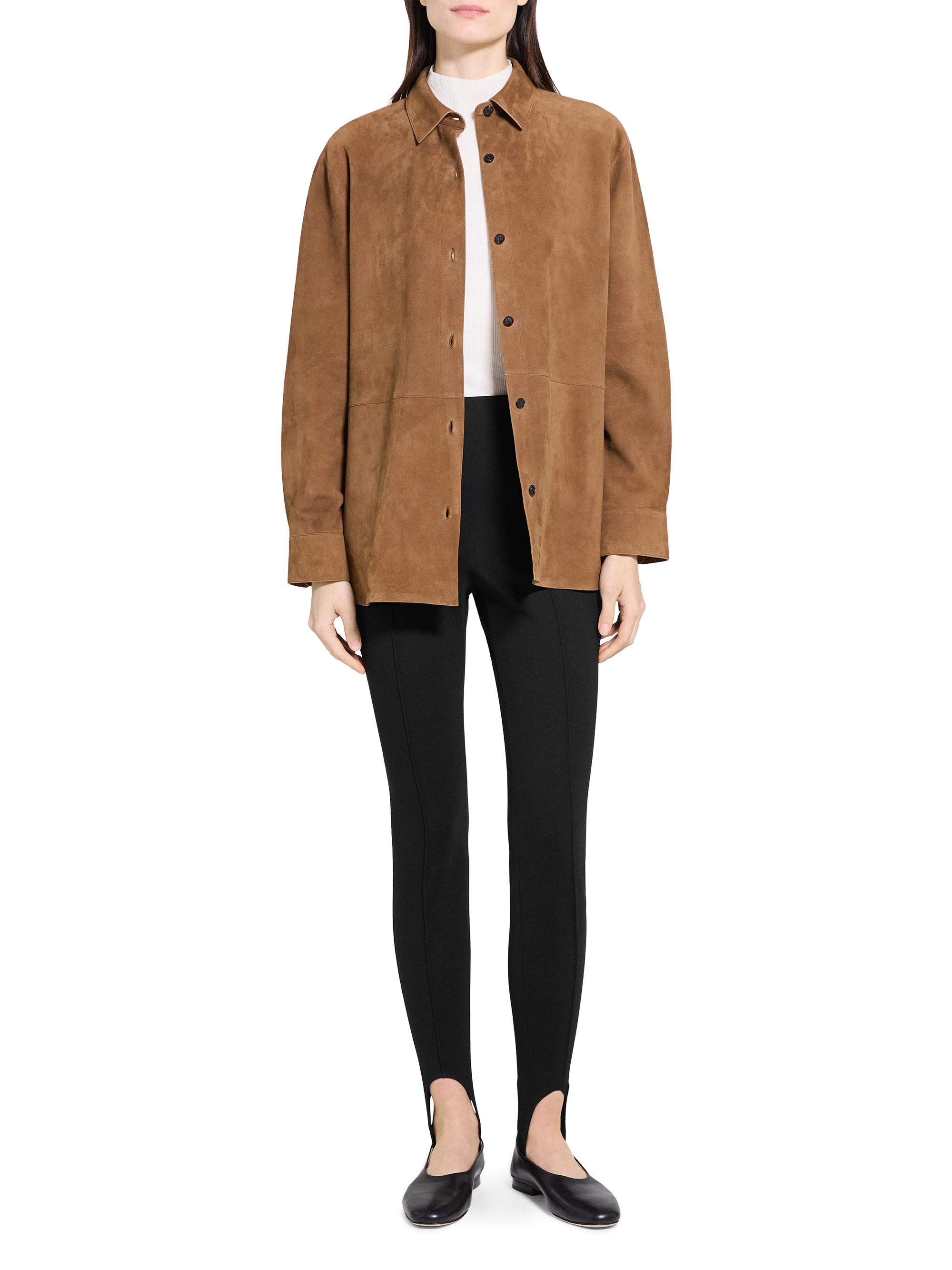 Theory Classic Menswear Leather Shirt | Saks Fifth Avenue