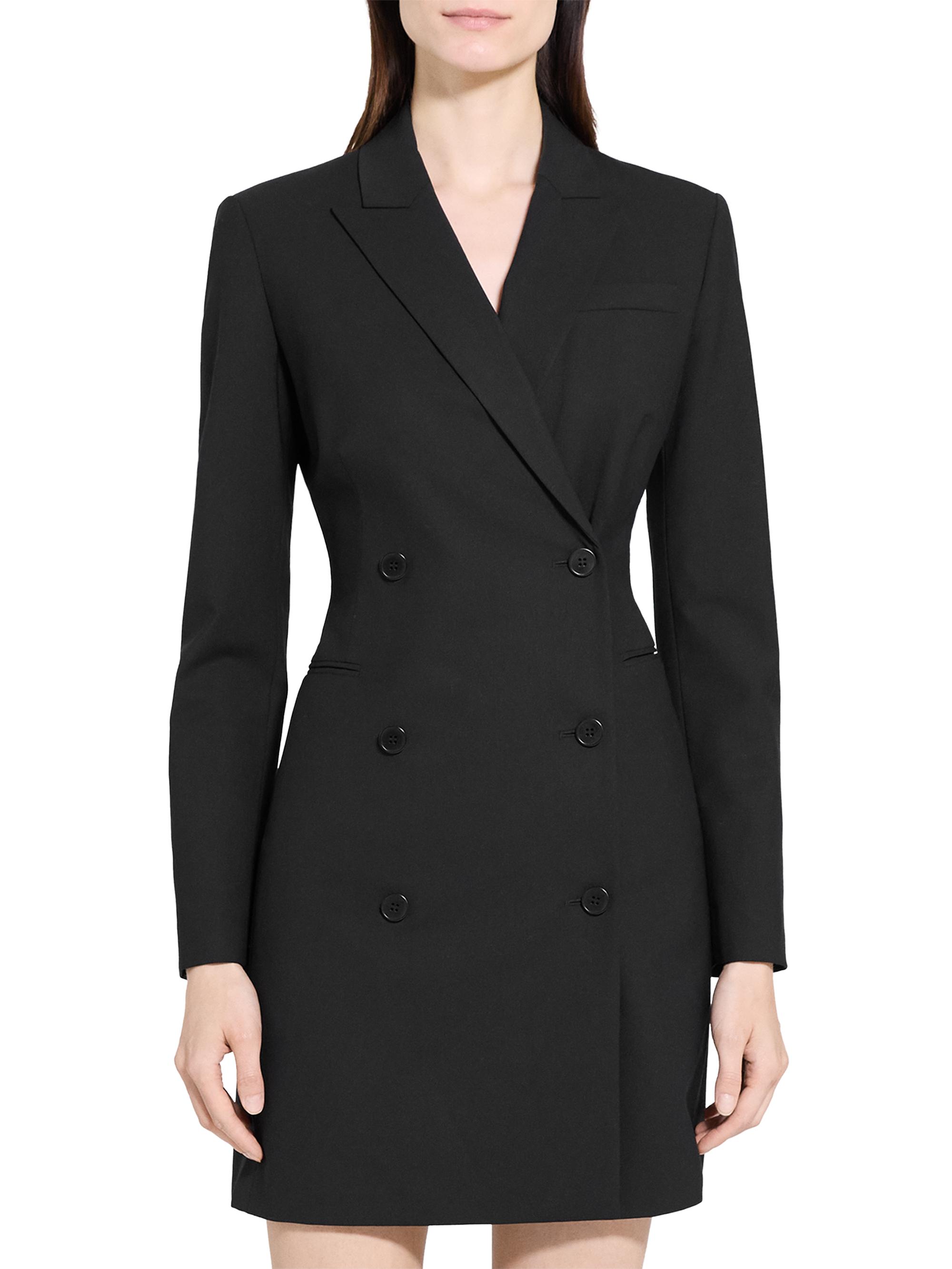 Theory Stretch-Wool Double-Breasted Blazer Dress | Saks Fifth Avenue