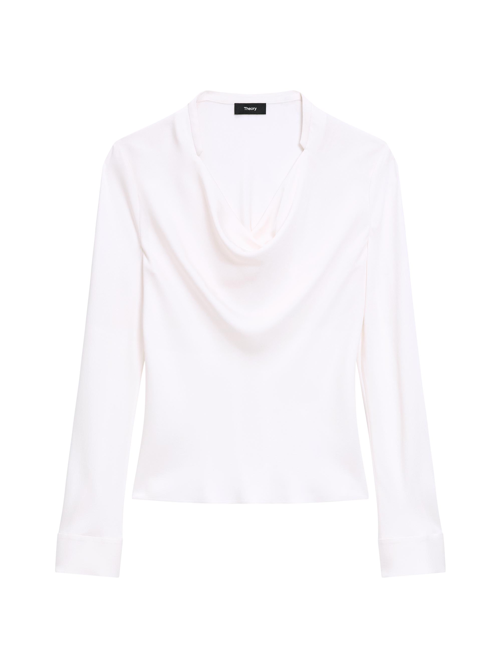 Theory Women's Silk Cowlneck Blouse -