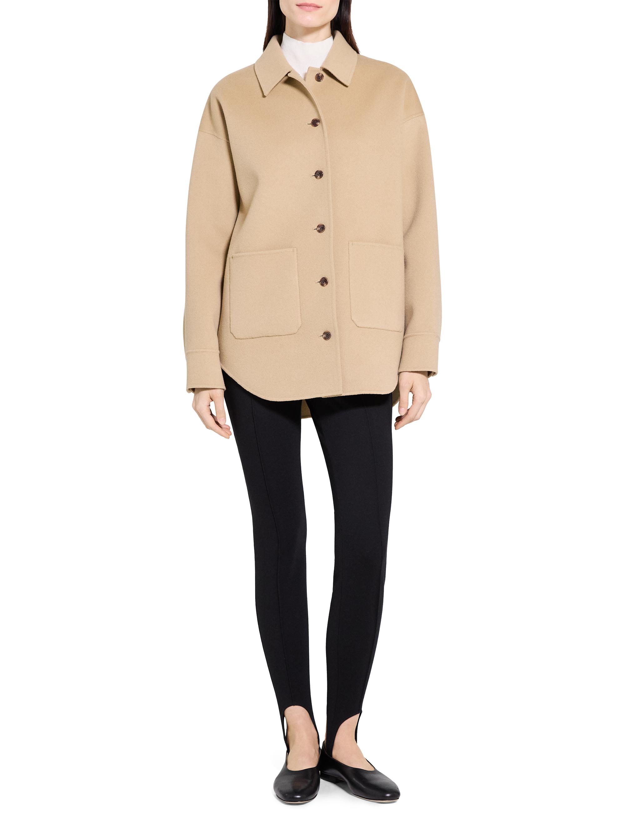 Theory Oversized Wool-Cashmere Shirt Jacket | Saks Fifth Avenue