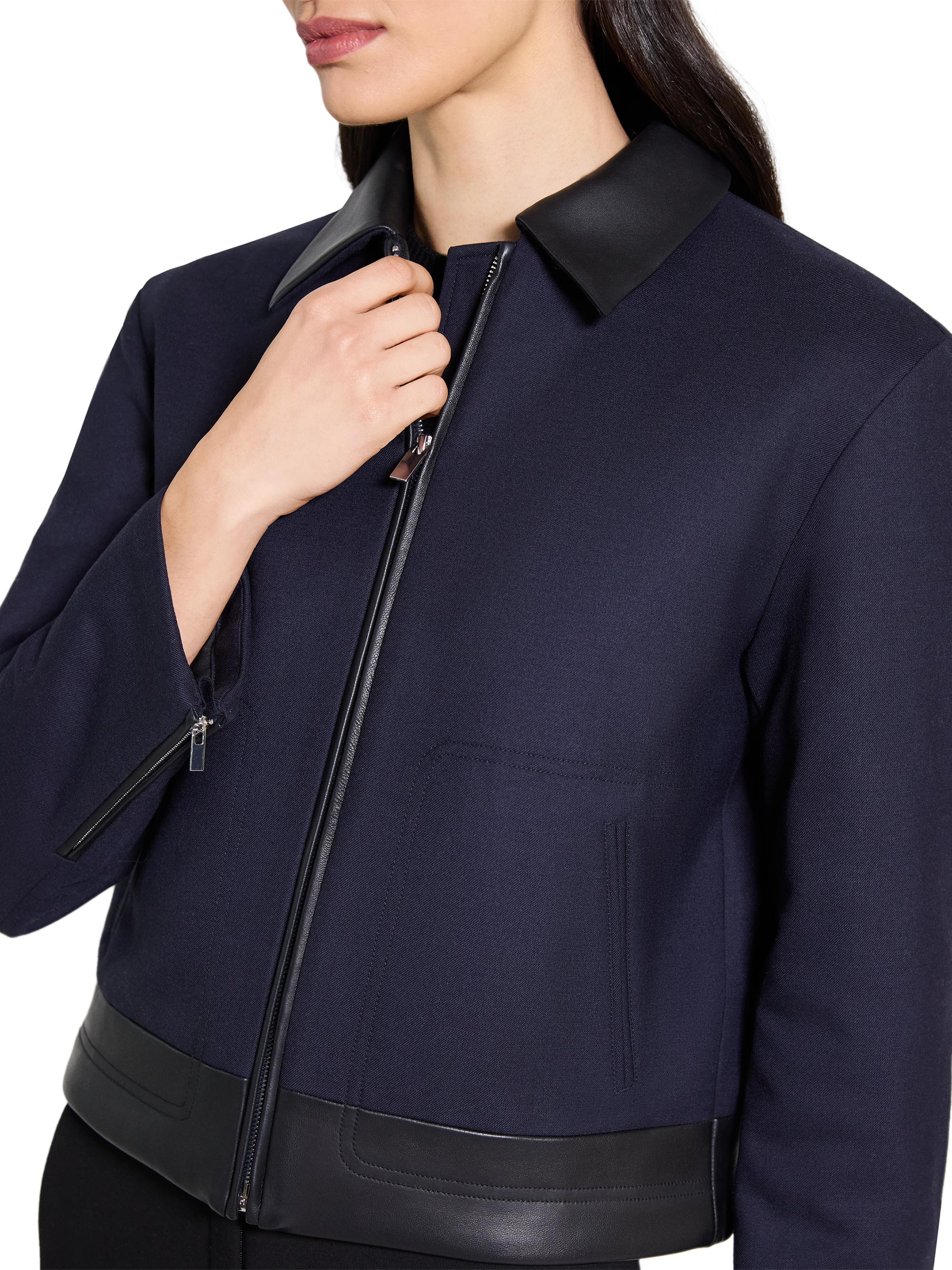 Theory Boxy Zip-Front Wool-Blend Jacket | Saks Fifth Avenue