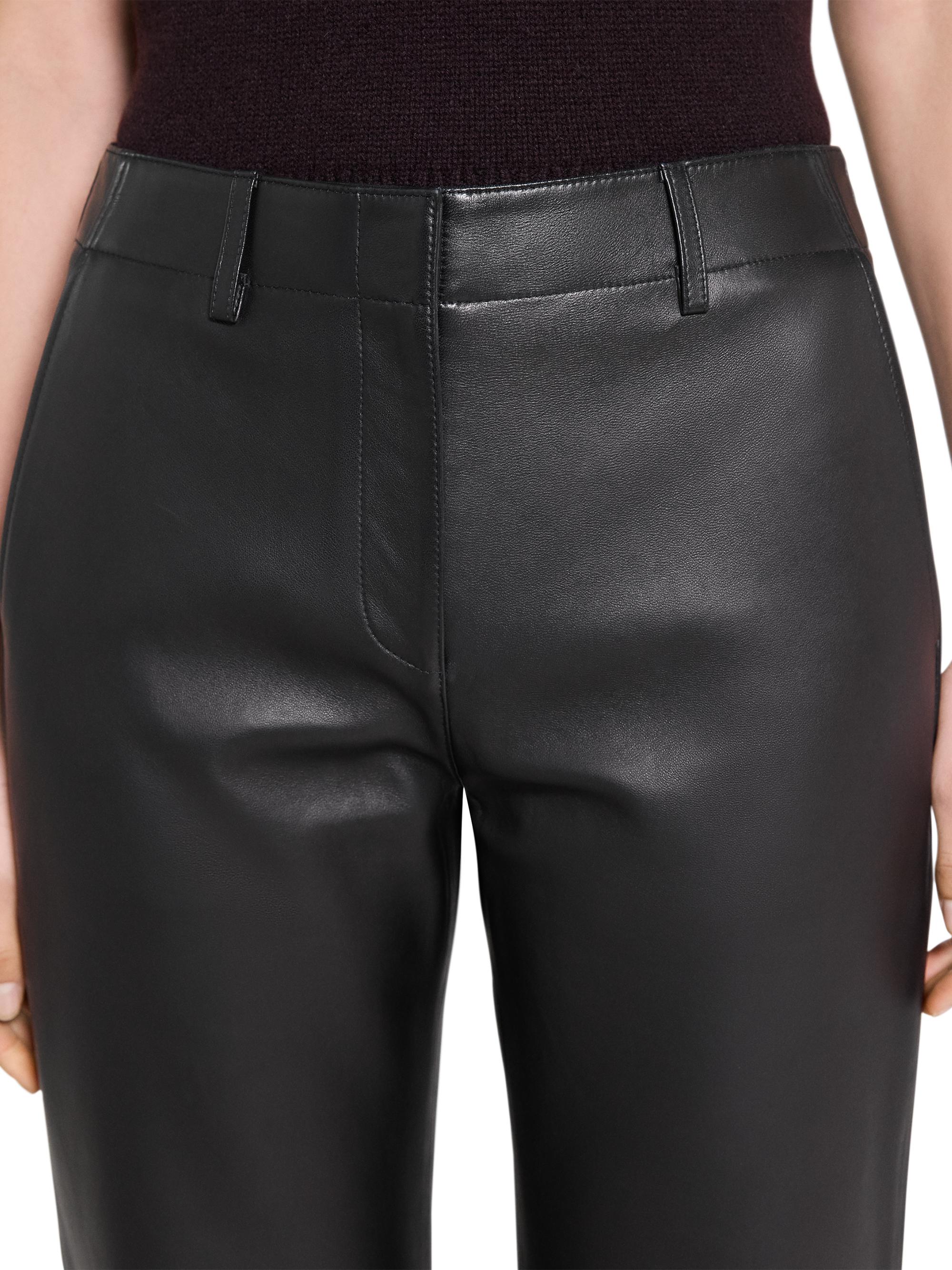 Theory Straight Classic Leather Pants | Saks Fifth Avenue
