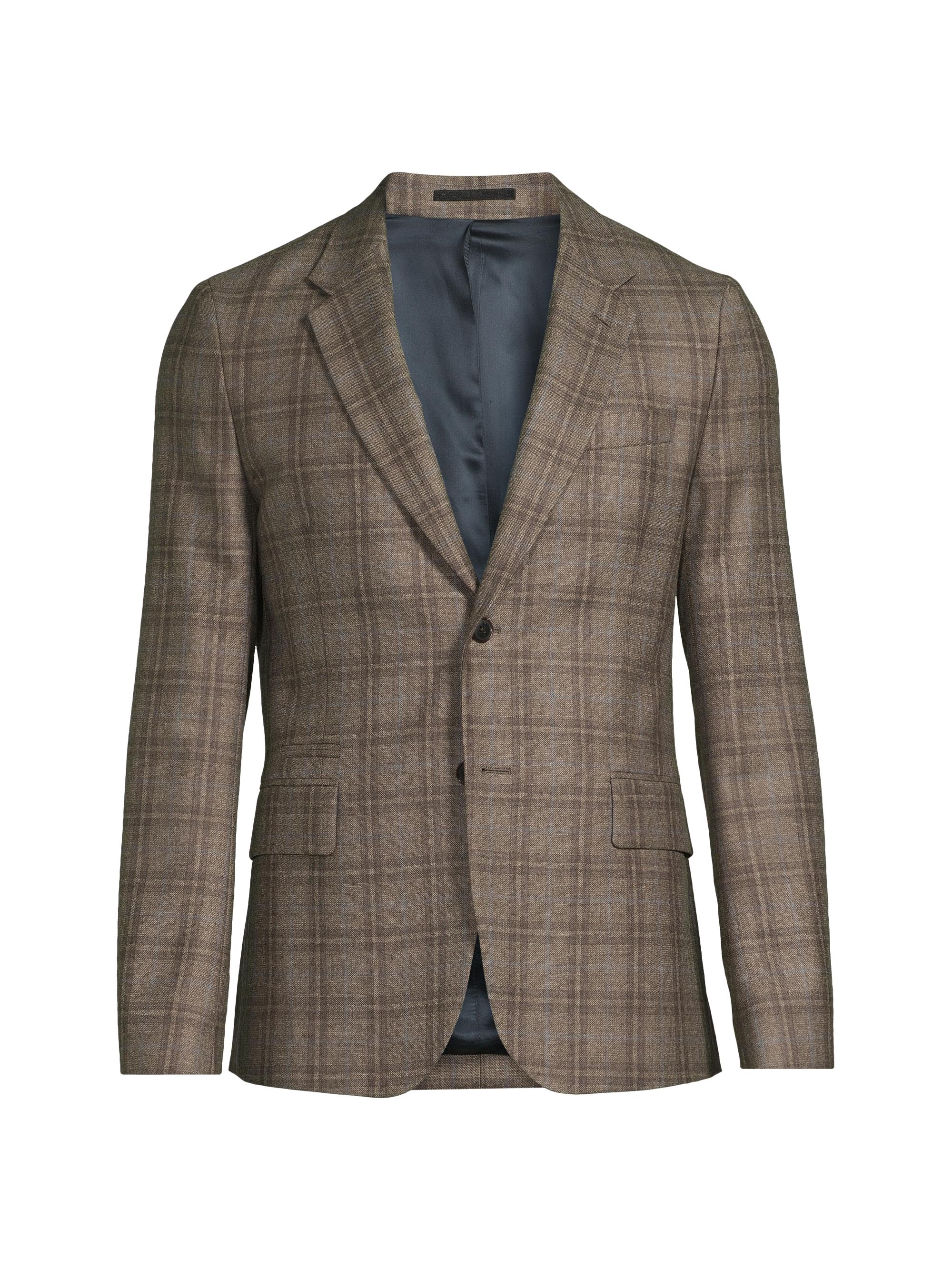 Paul Smith Men's Tribute to Photography Check Wool Jacket - Medium Beige