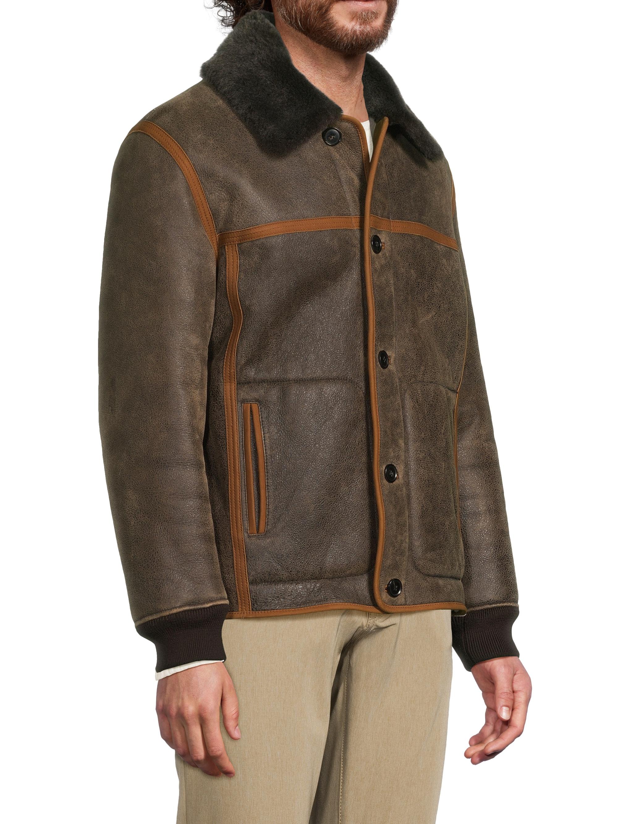 Paul Smith Casual Fit Shearling Jacket | Saks Fifth Avenue