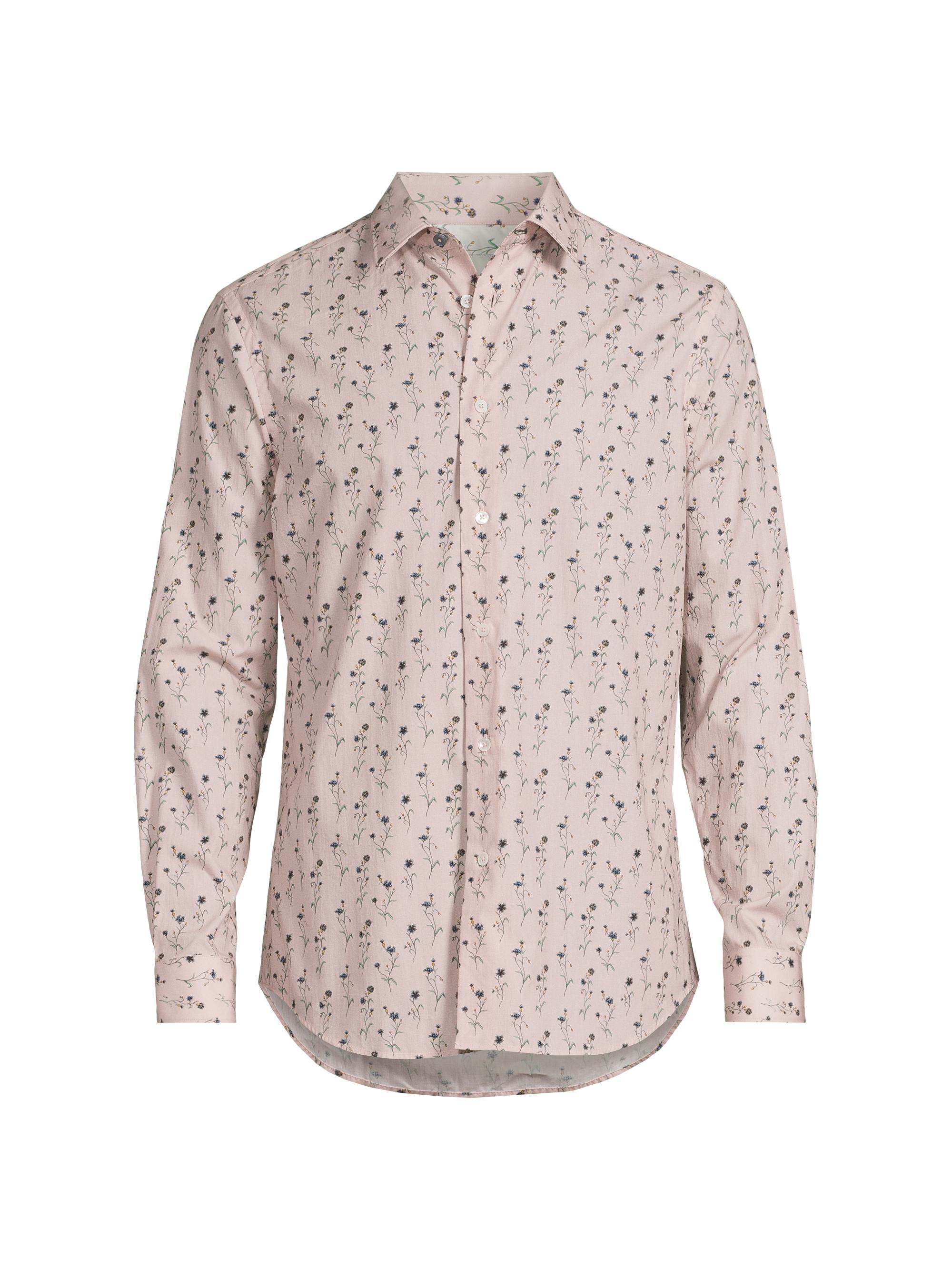 Paul Smith Men's Tribute to Photography Floral Tailored-Fit Cotton Shirt - Pink