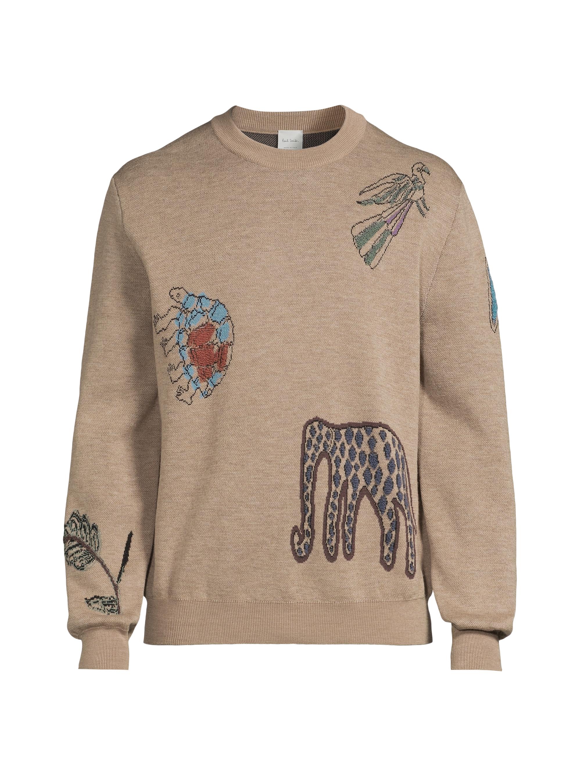 Paul Smith Men's Tribute to Photography Doodles Merino Wool Sweater - Camel