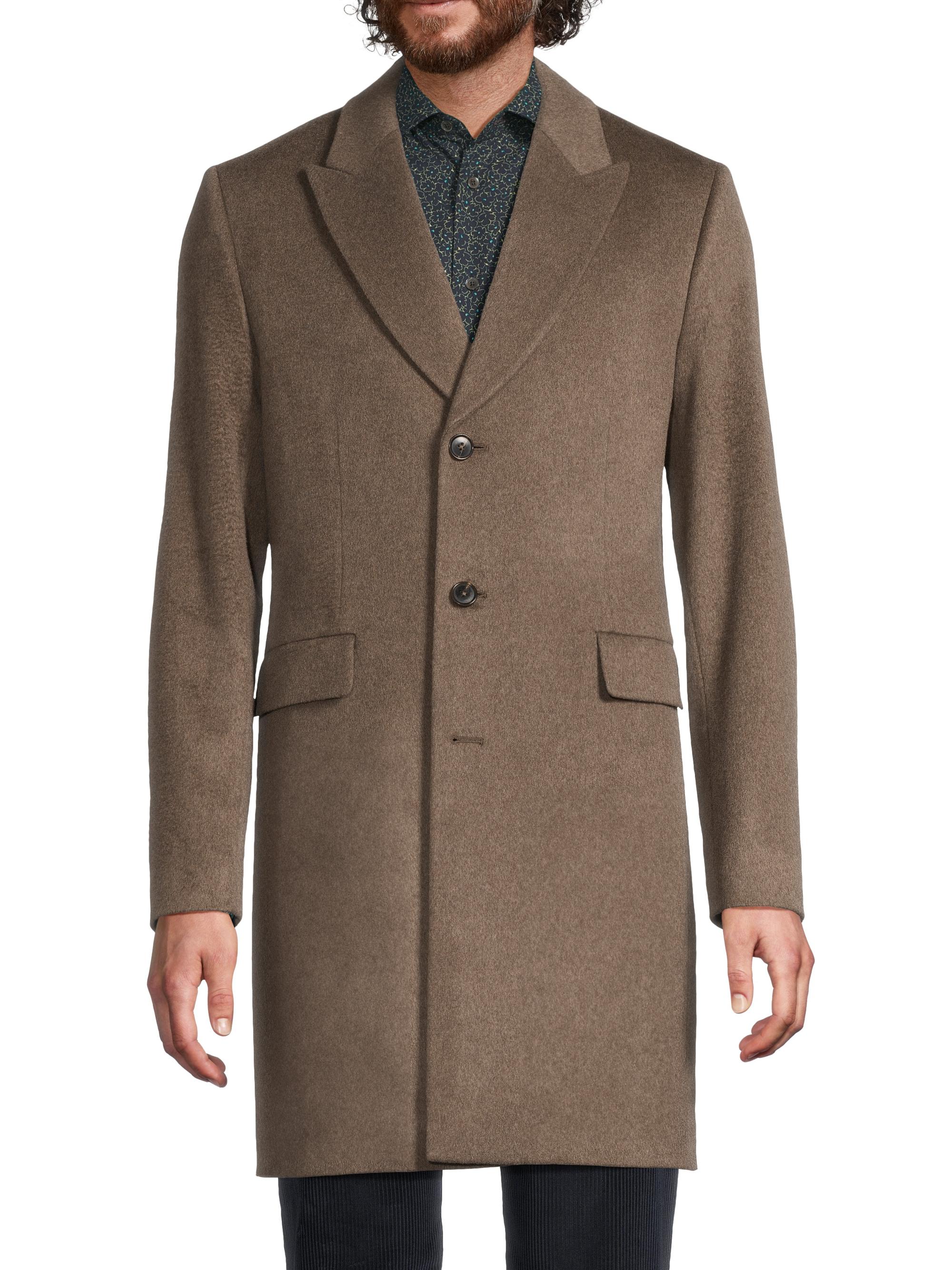 Paul Smith Wool-Cashmere Single-Breasted Overcoat | Saks Fifth Avenue