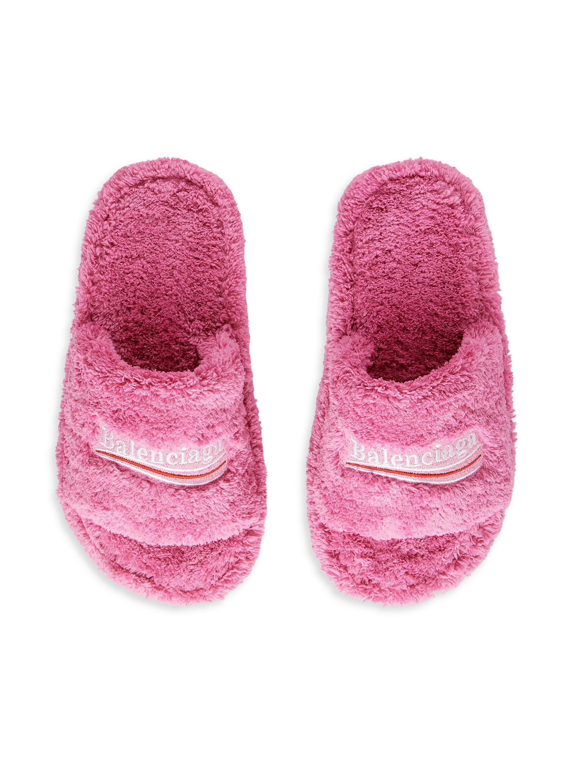 Balenciaga Furry Platform Sandals | Saks Fifth Avenue