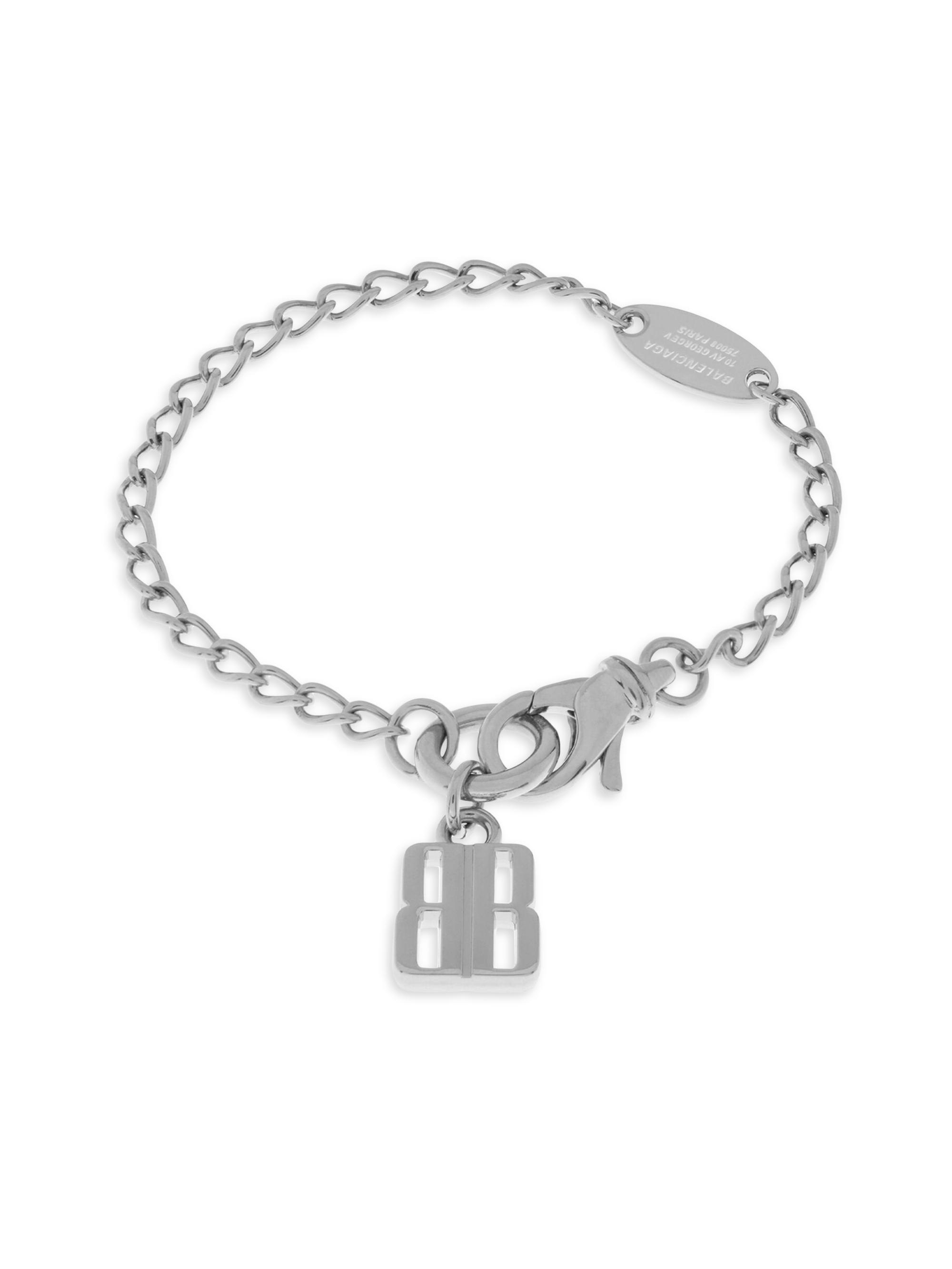 balenciaga シルバー＆ブラック Malibu Ball ブレスレット Medium-809787TZ7VS1221_F.jpg?v=1