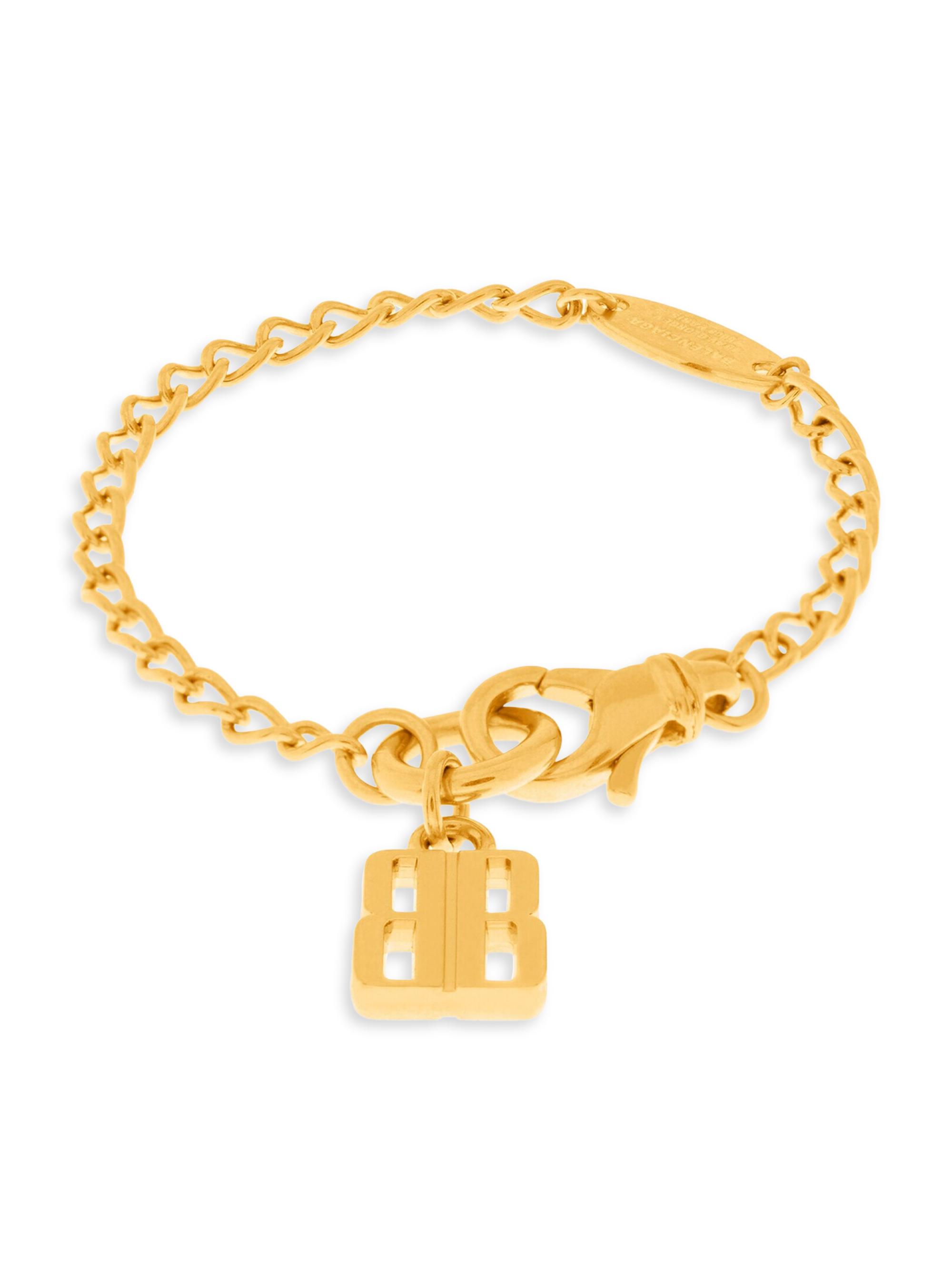 Balenciaga Men's Nano Thin Bracelet - Gold