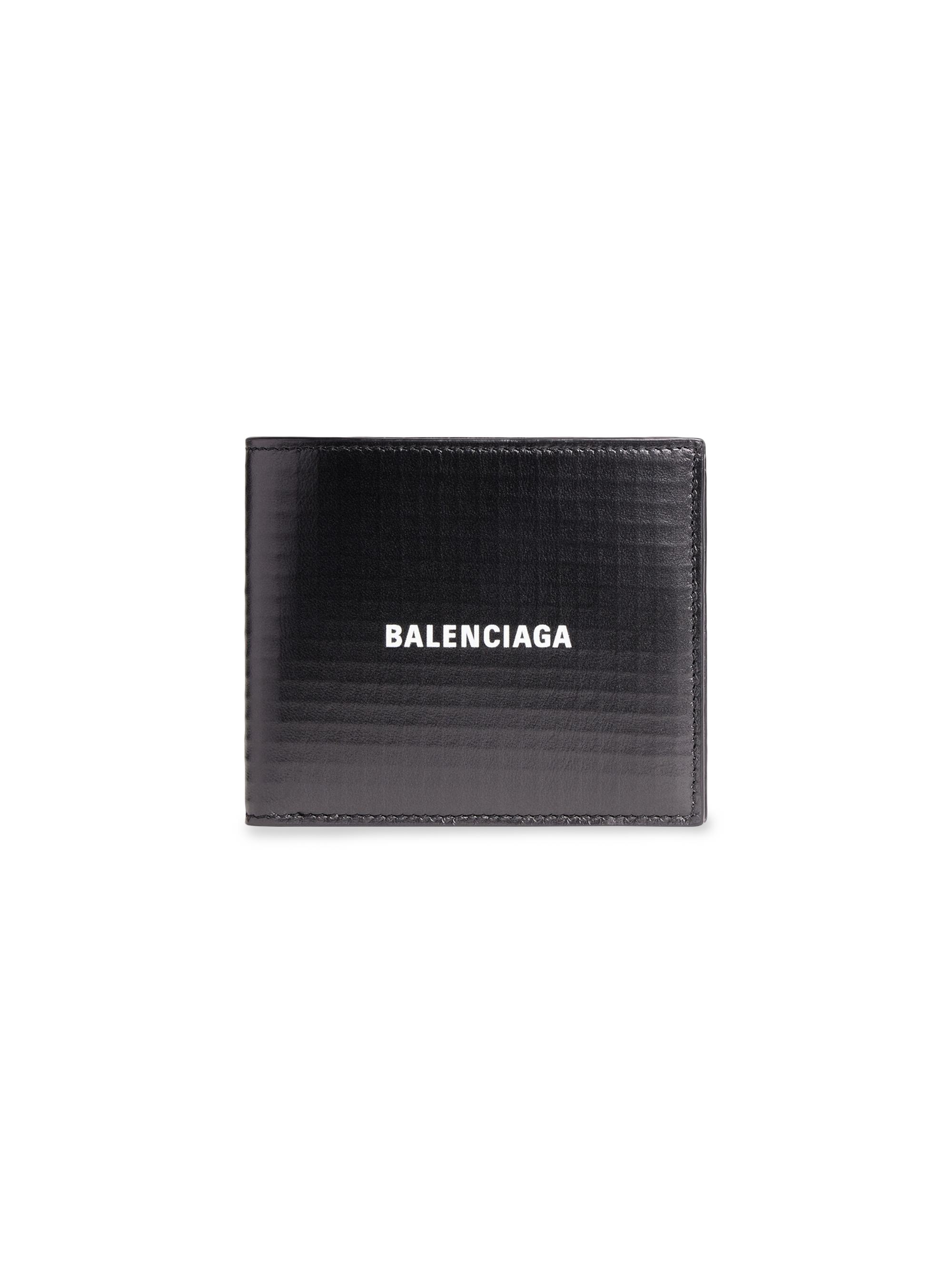 Balenciaga Men's Cash Square Folded Wallet - Black
