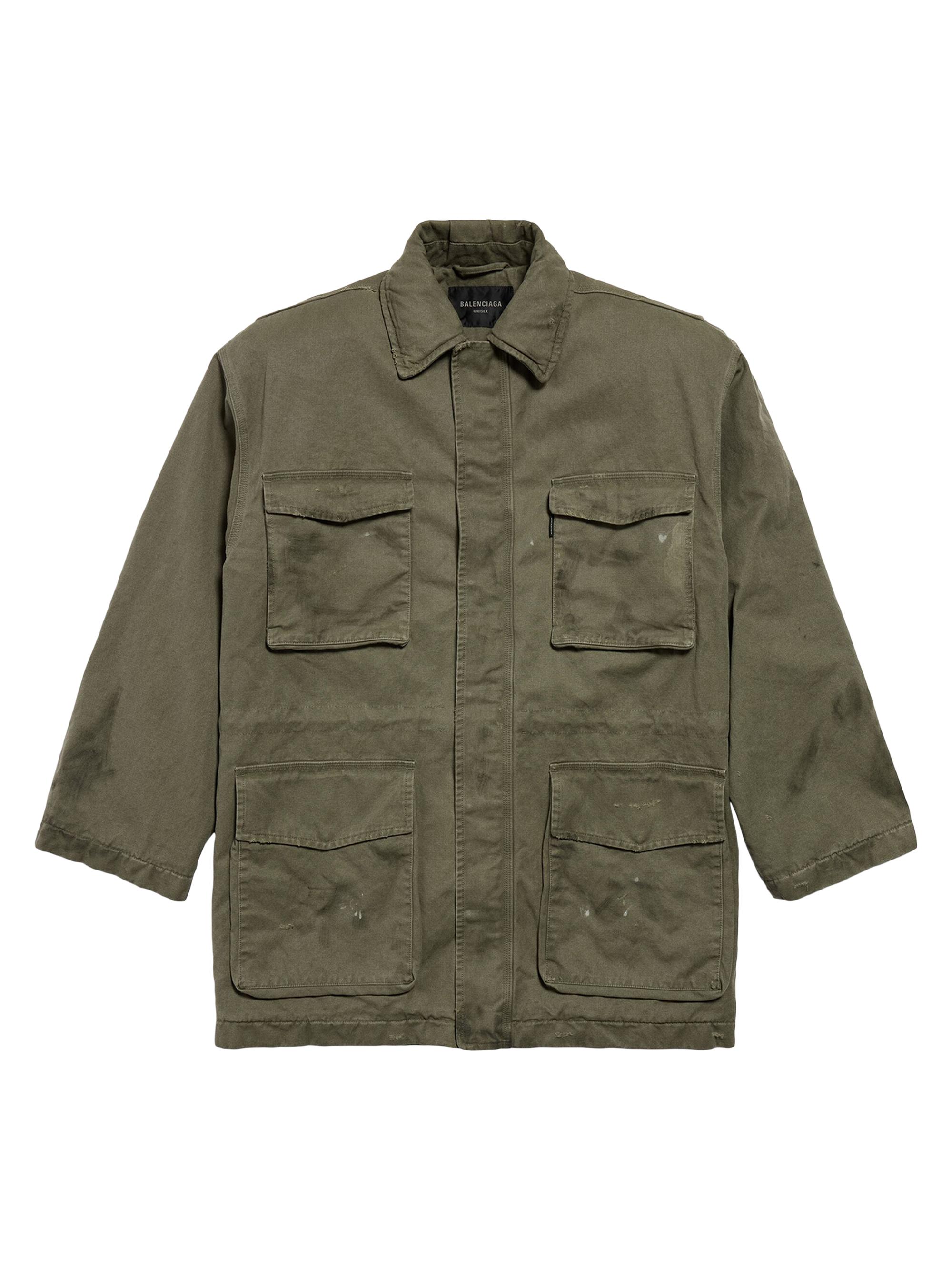 Balenciaga Disproportionate Parka Jacket - Green