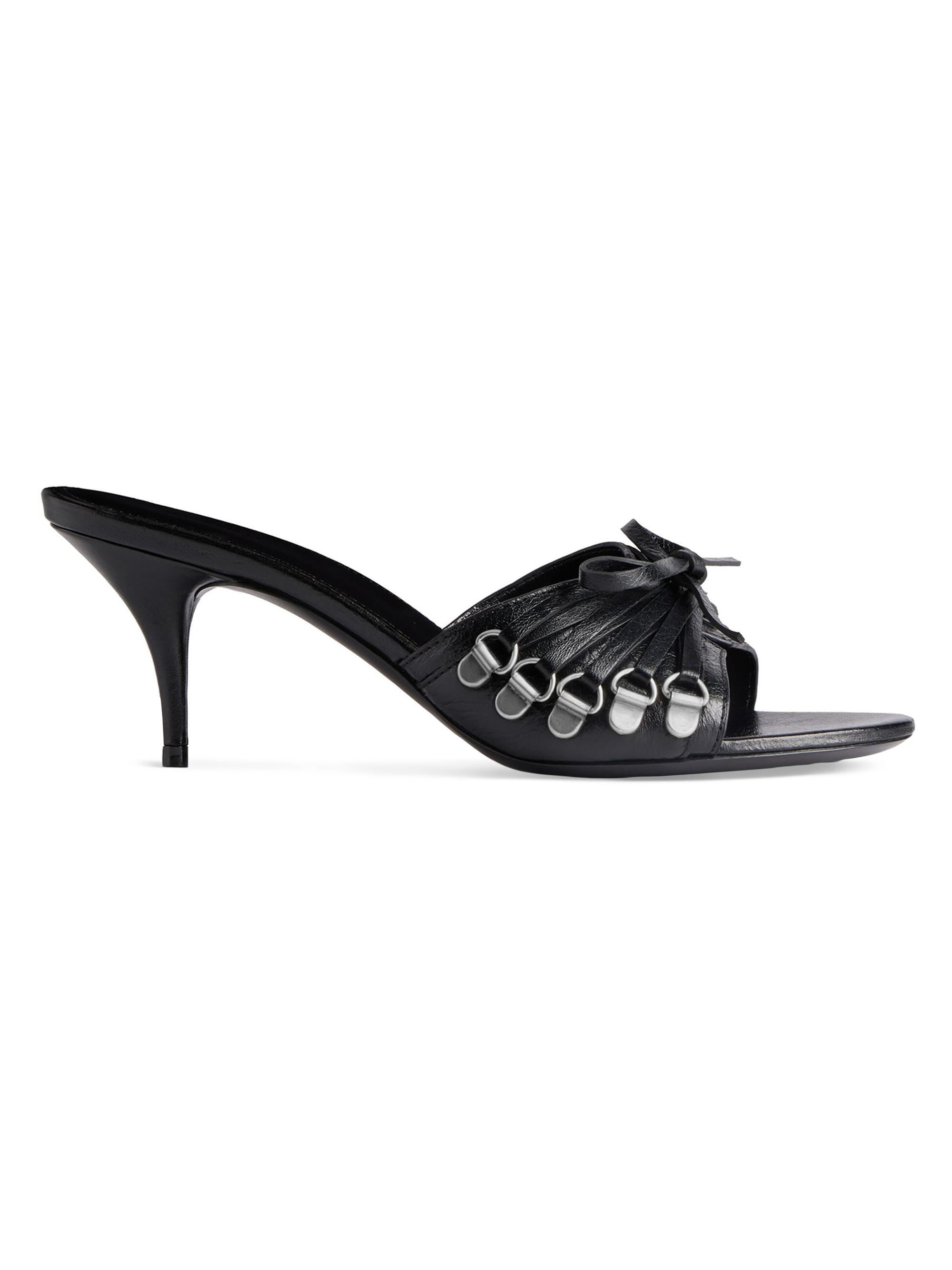 Balenciaga Women's Cagole Sandals with Corset - Black