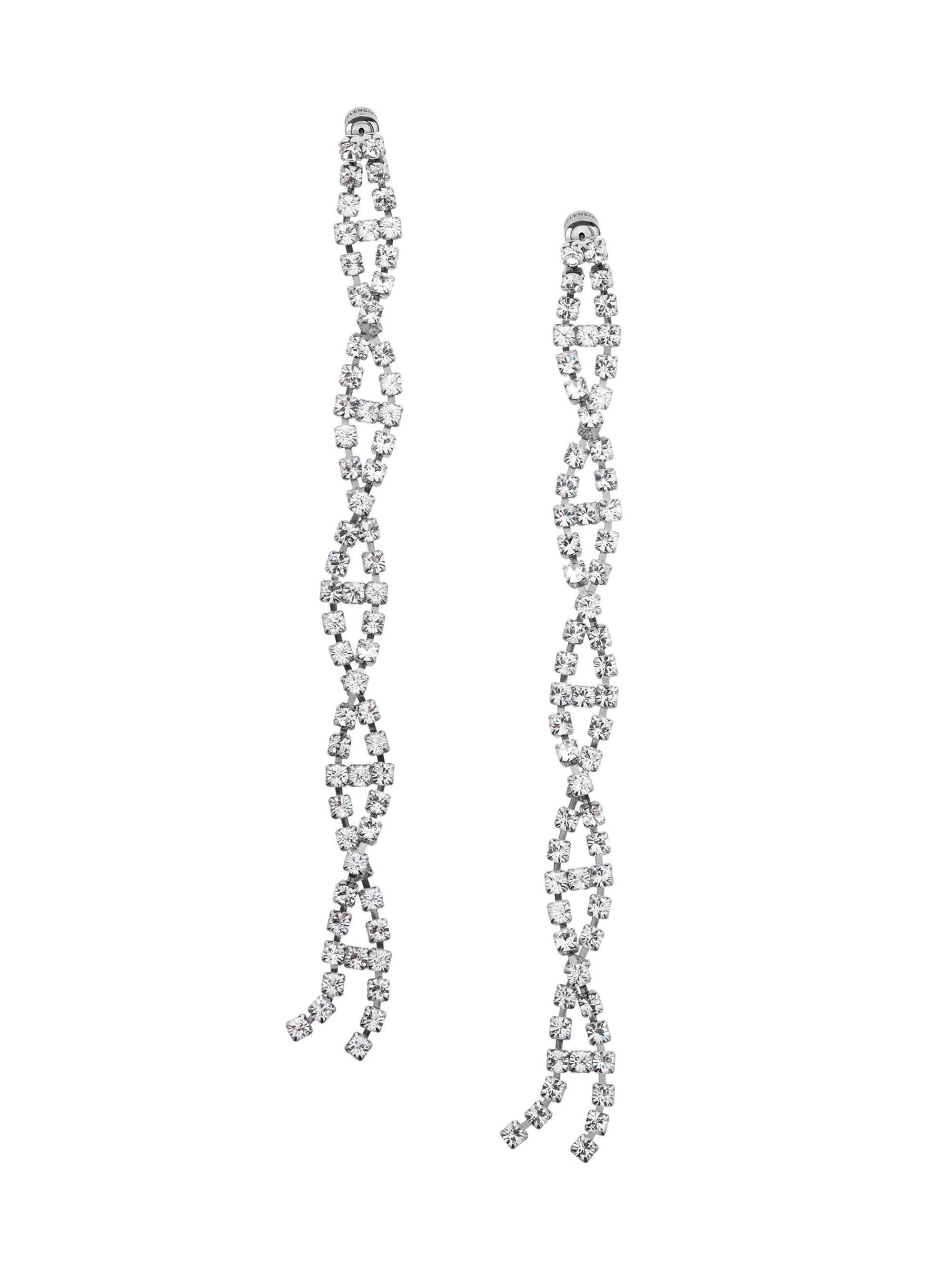 Balenciaga Women's Riviera Earrings - Shiny Silver