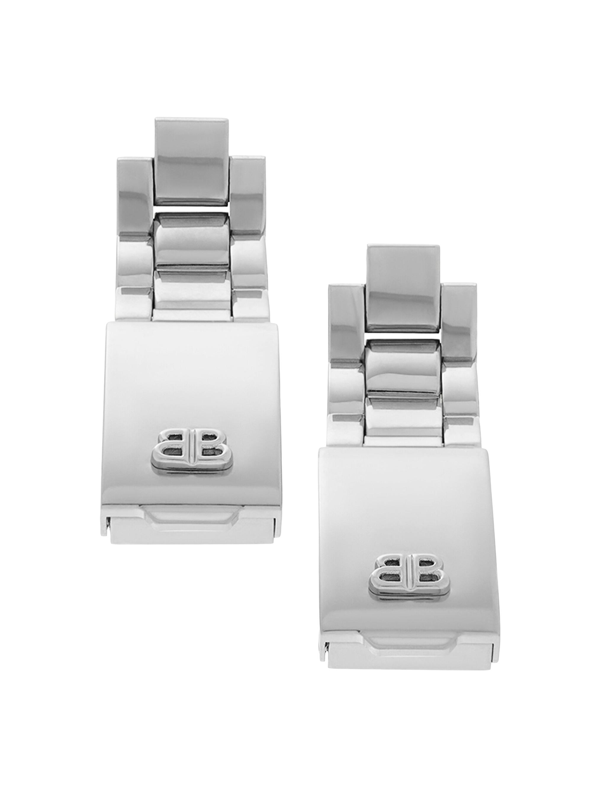 Balenciaga Women's 24/7 Earrings - Silver