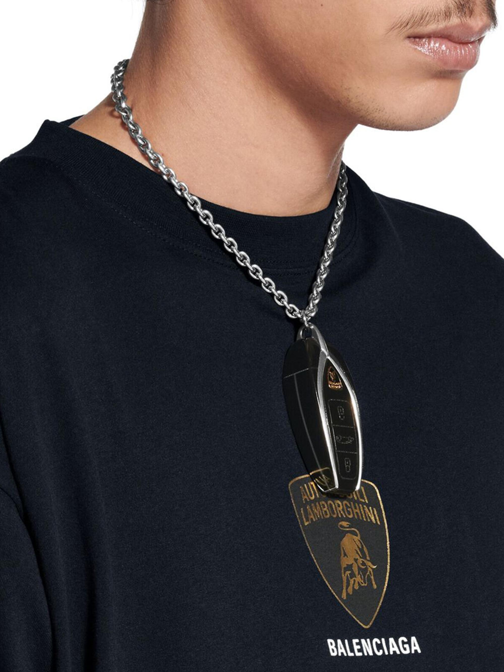 balenciaga ランボルギーニ キーチェーン Men's Balenciaga | Automobili Lamborghini Car Key Charm in Silver