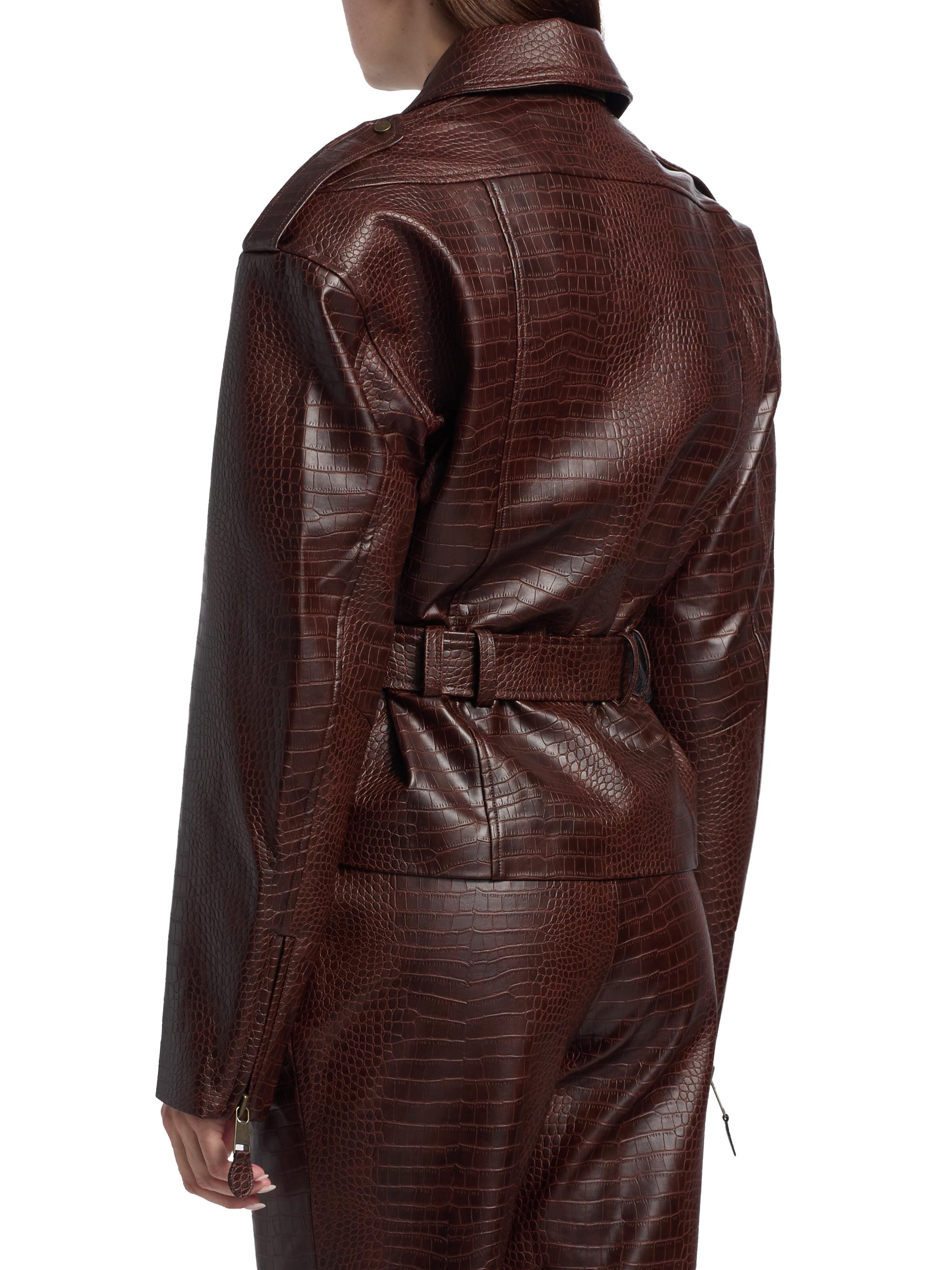 Ronny Kobo Lilou Croc-Embossed Faux Leather Jacket | Saks Fifth Avenue