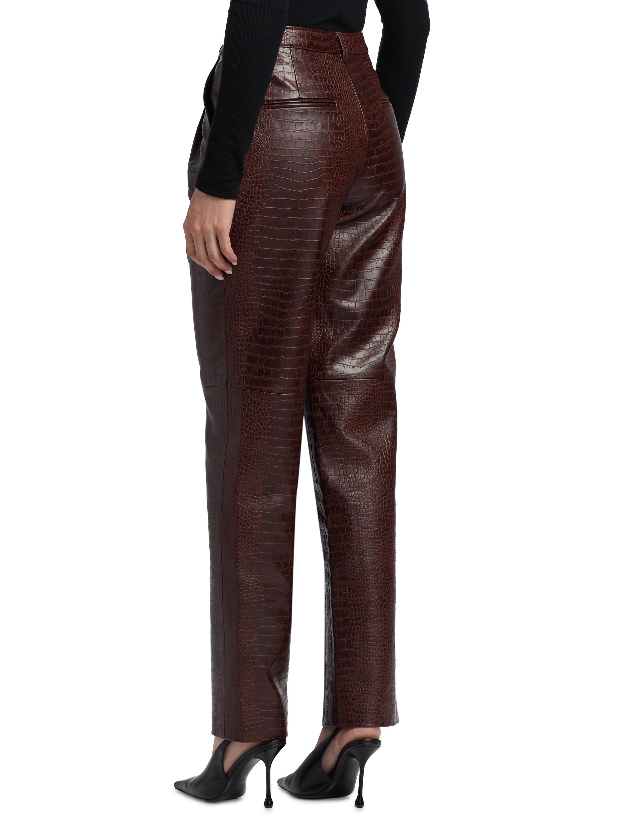 フェティコ　FAUX-LEATHER SATIN TROUSERS フェティコ FAUX-LEATHER SATIN TROUSERS フェティコ FAUX-LEATHER