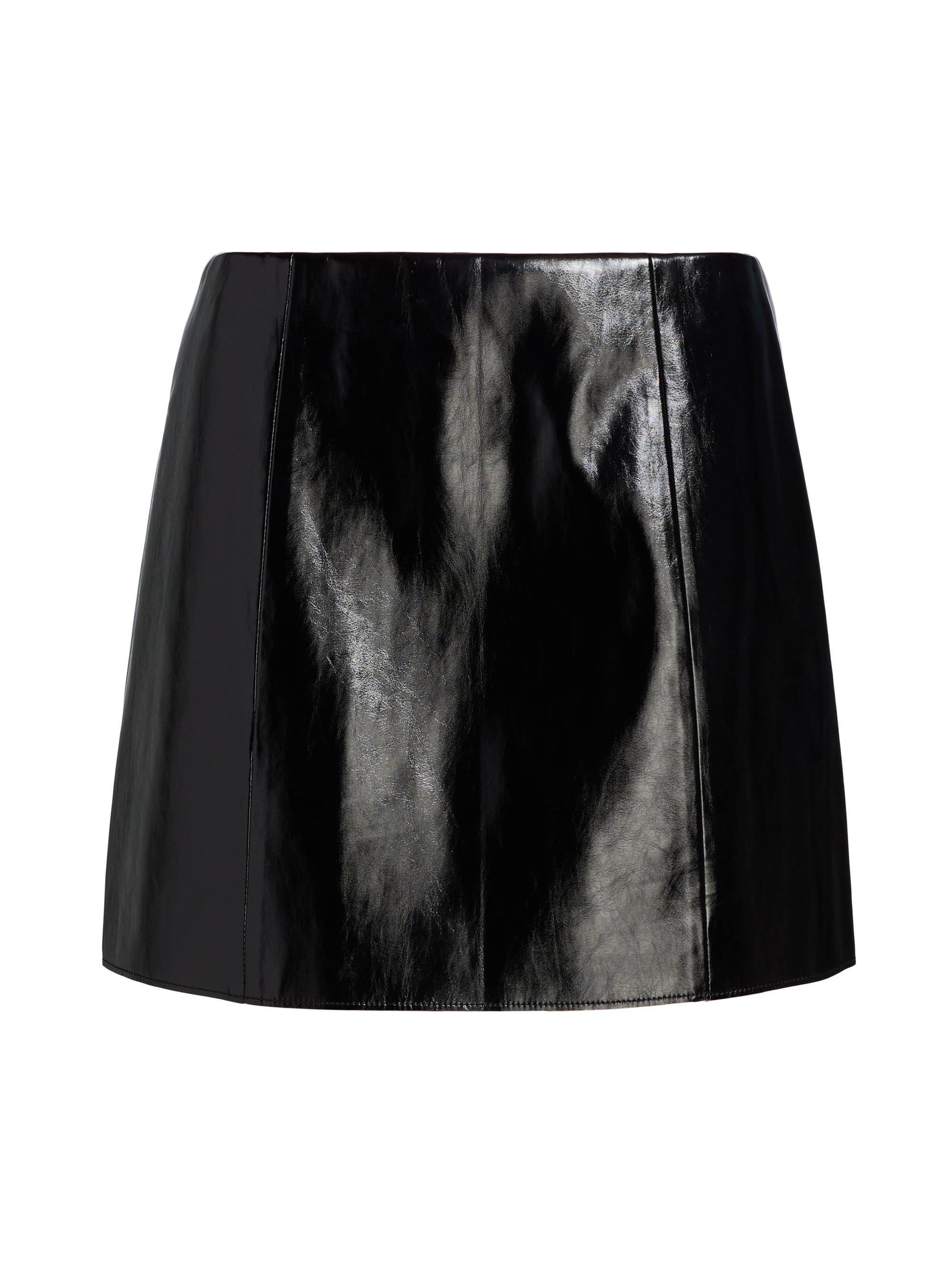 Ronny Kobo Women's Knox Faux-Leather Miniskirt - Black