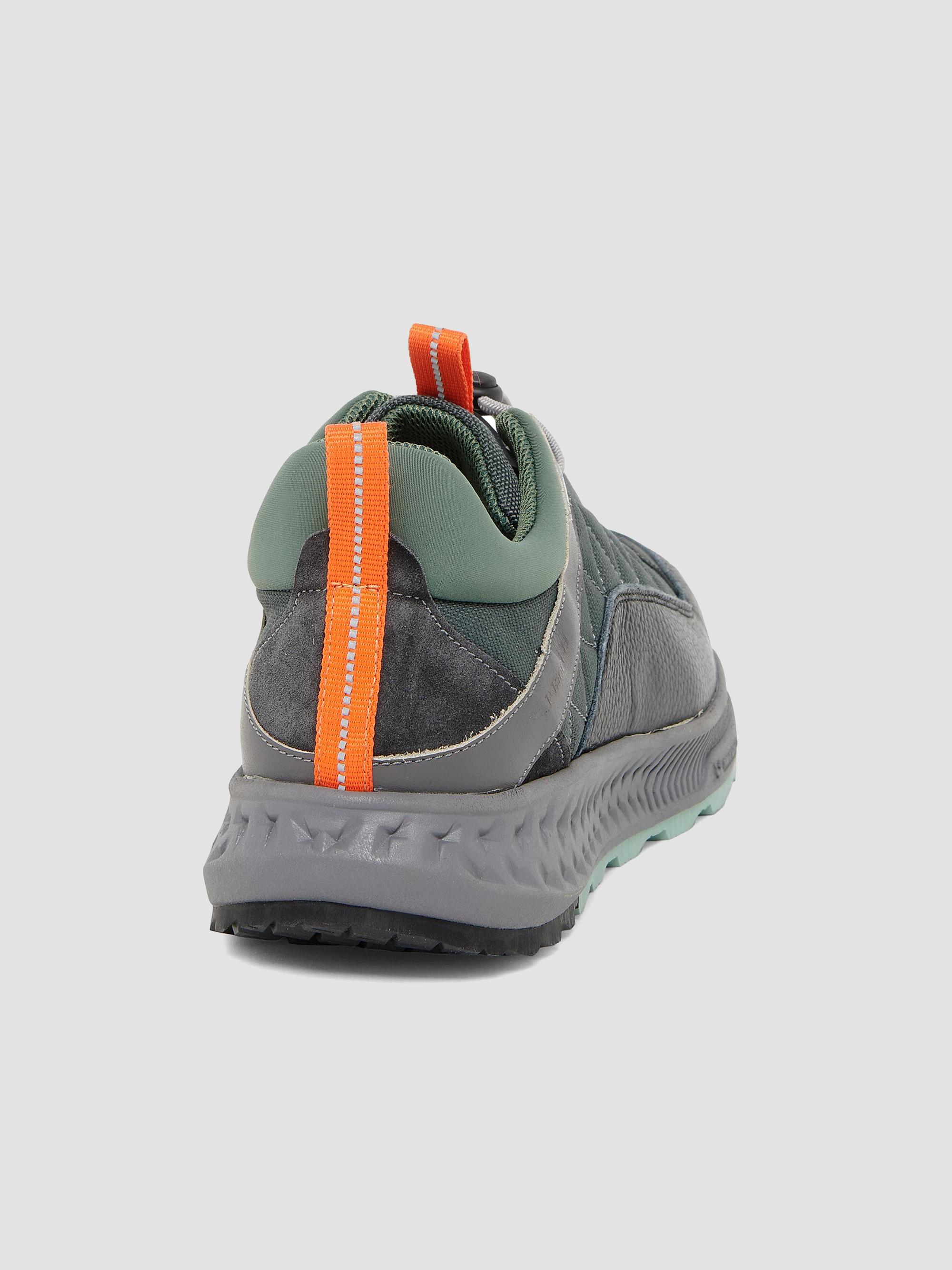 Pollini Men's Drawcord Low-Top Sneakers - Grey Black | Thumbnail 3