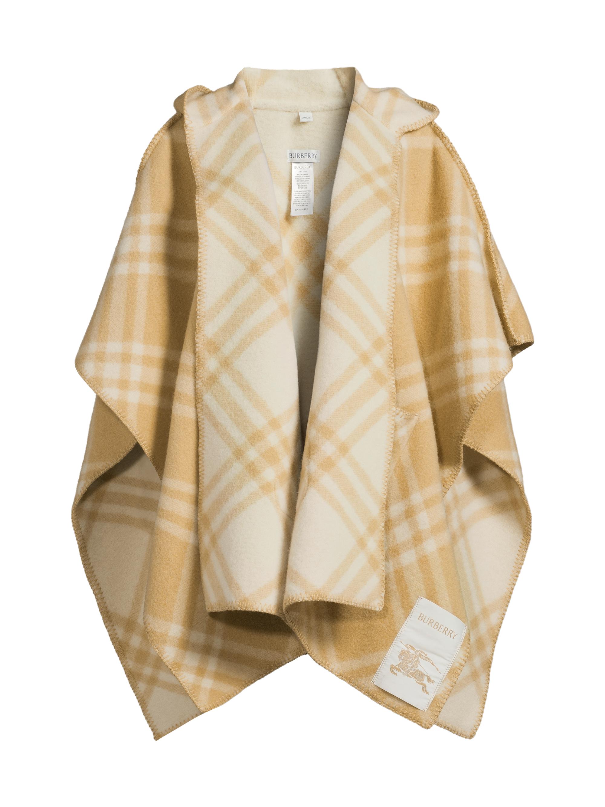 Burberry Check Wool-Blend Cape | Saks Fifth Avenue