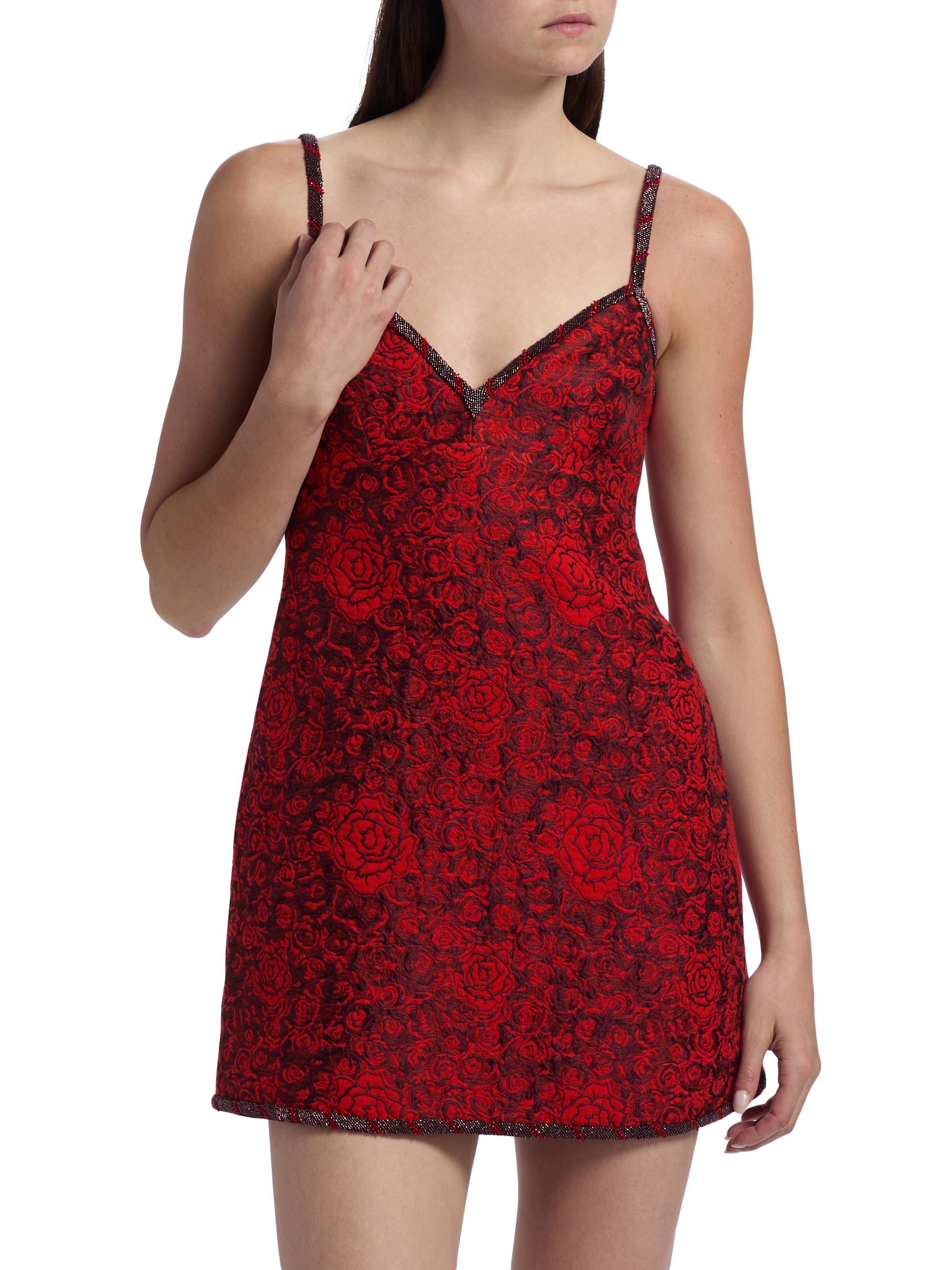 Saloni BOA B Dress | Red/Floral | Size 6 | Shopbop