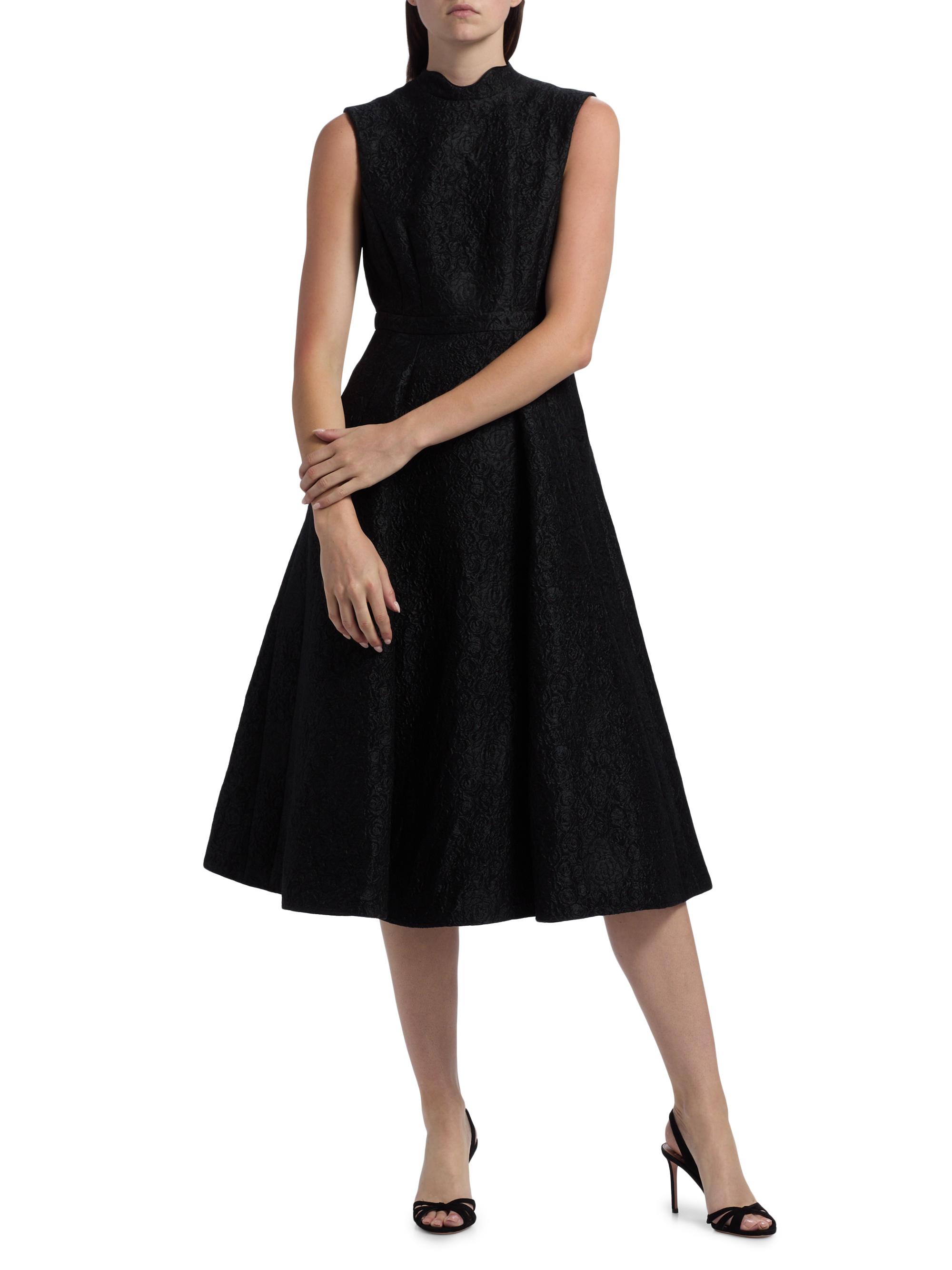 Saloni Floral Brocade Sleeveless Midi-Dress | Saks Fifth Avenue