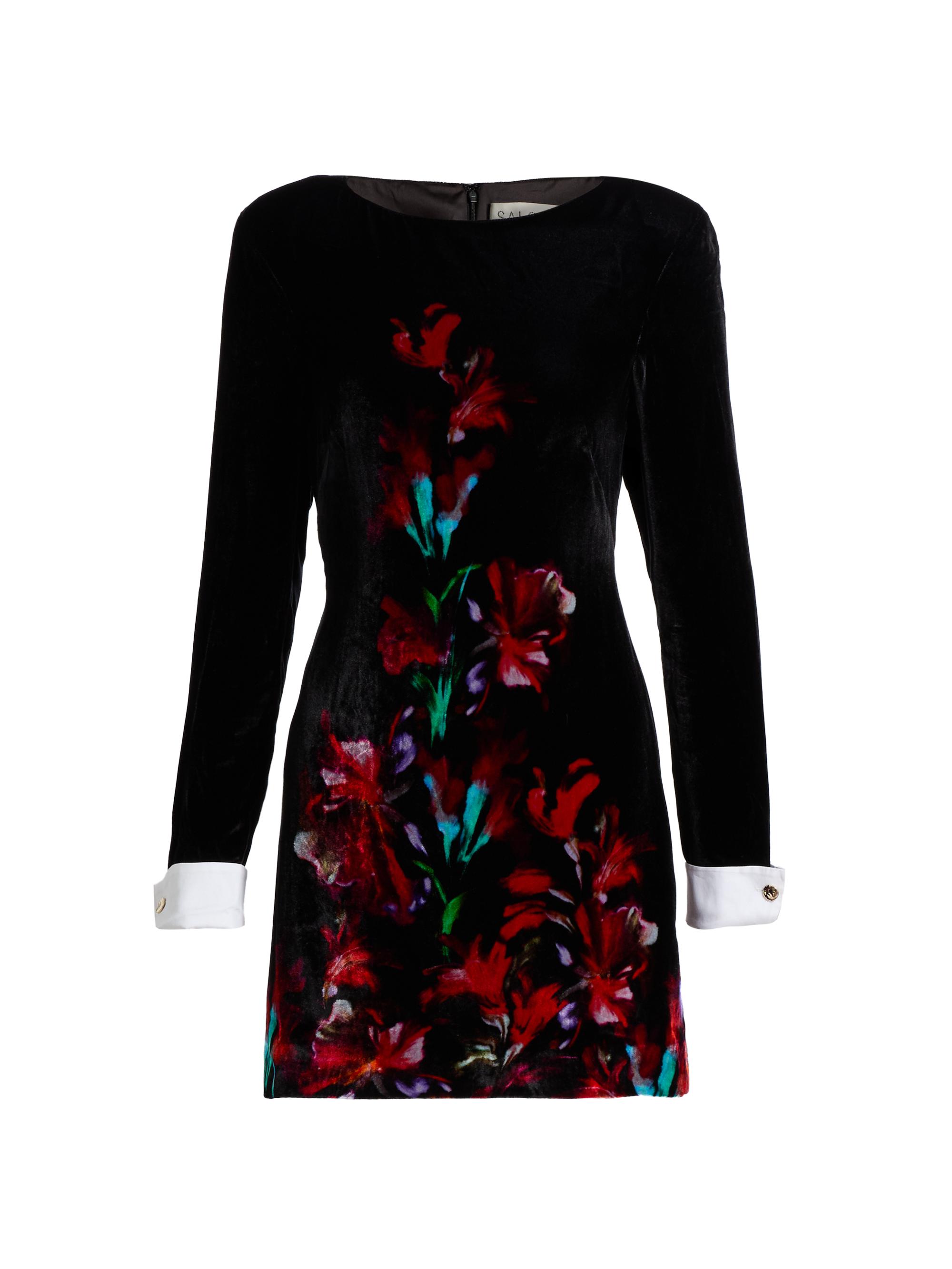 Saloni Vida Floral Silk-Blend Midi-Dress | Saks Fifth Avenue